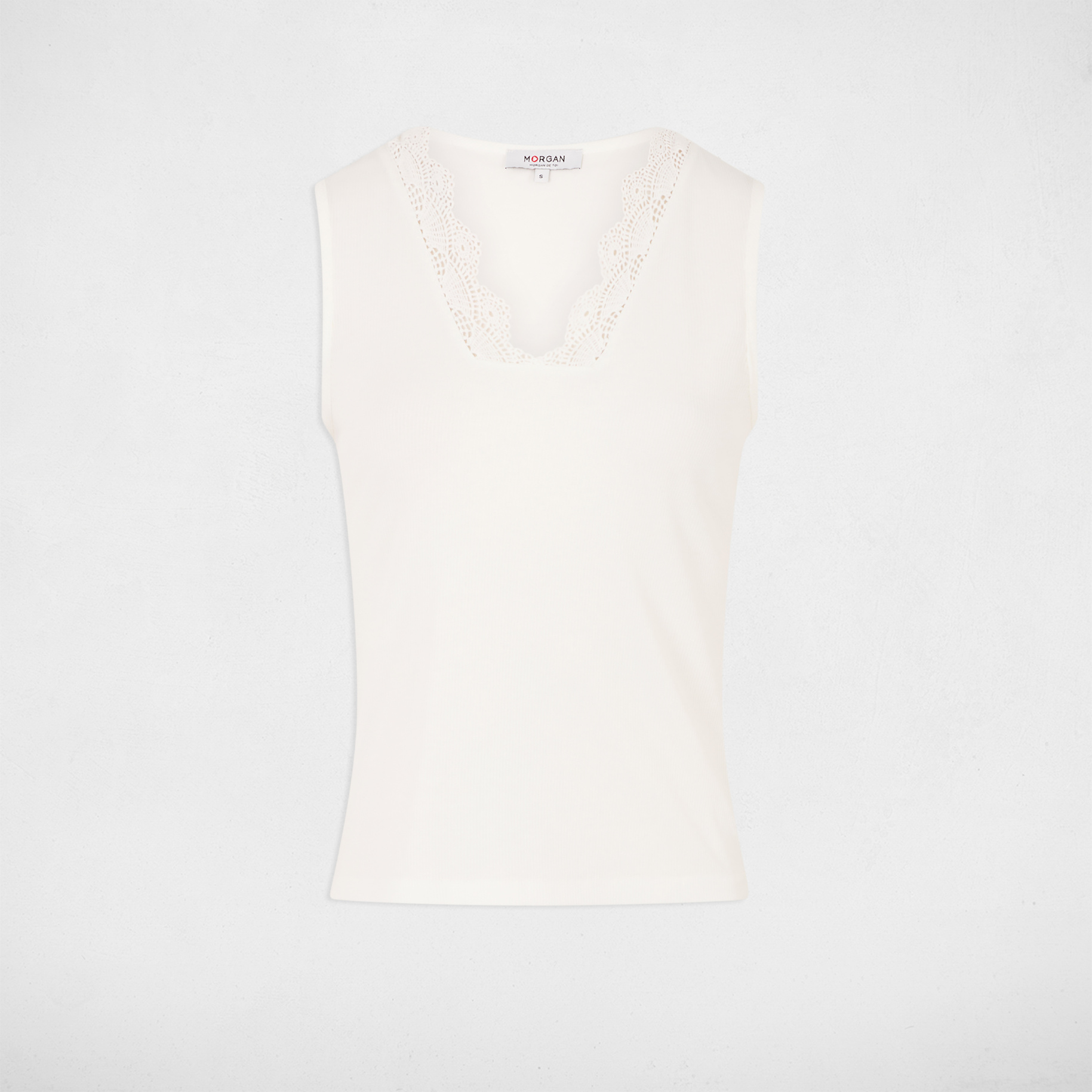 top sin manga blanco mujer Top sin manga blanco mujer