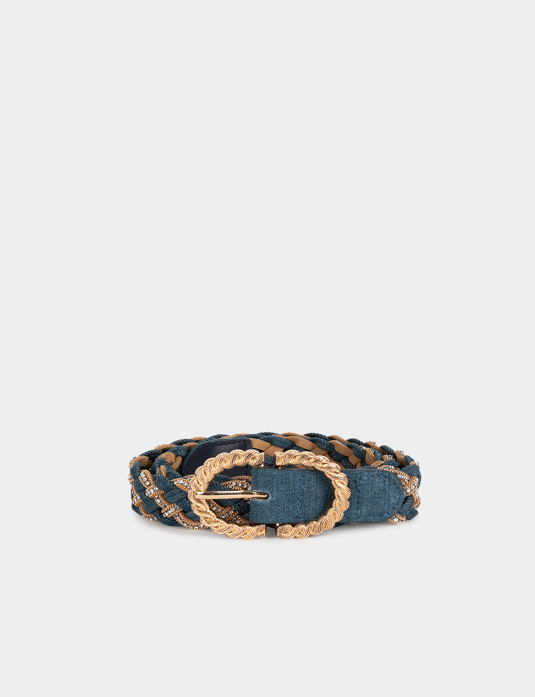 cinturon vaquero trenzado denim stone mujer Cinturón vaquero trenzado denim stone mujer