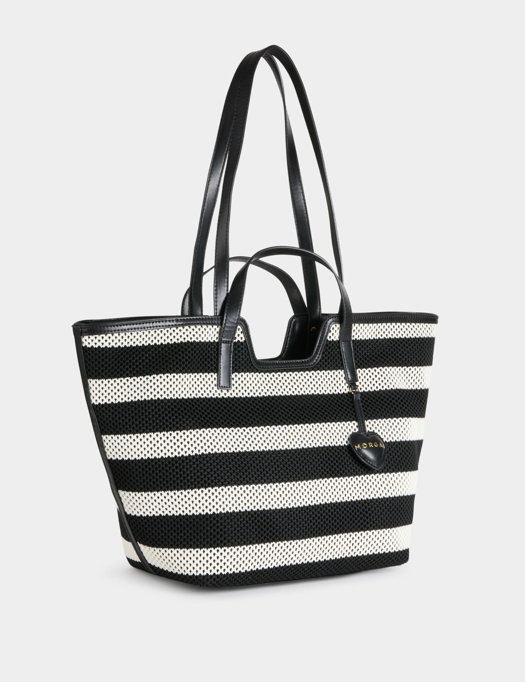 Bolso tote tejido blanco mujer