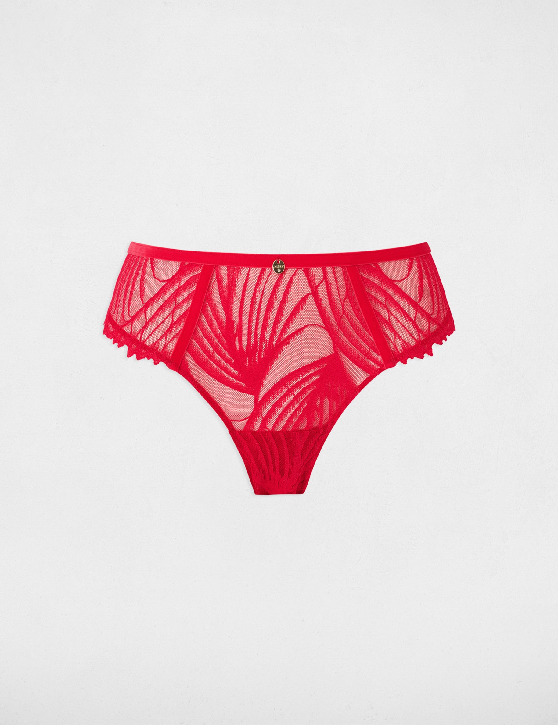 Braguita de encaje rojo mujer