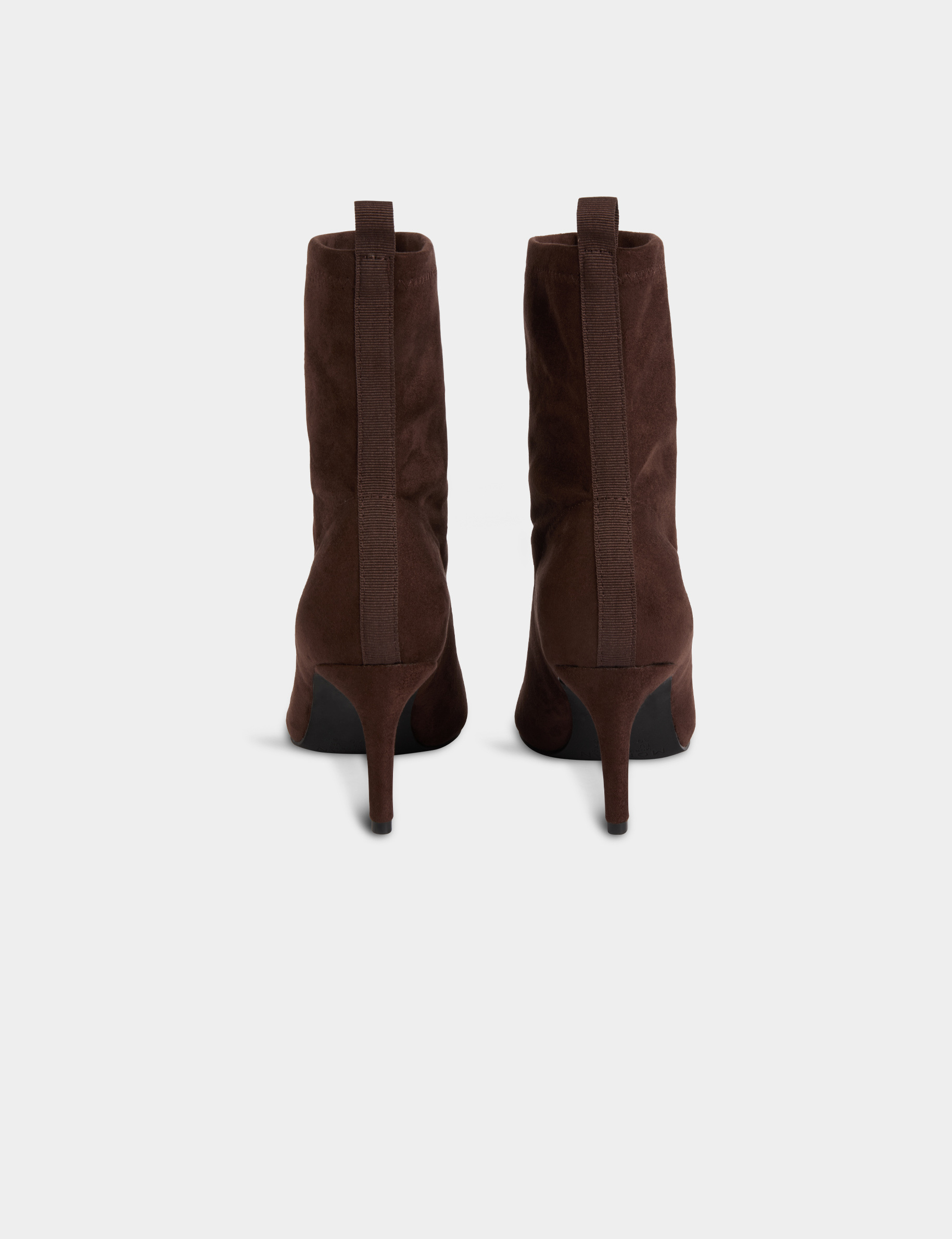 Bota de antelina marr&oacute;n oscuro mujer