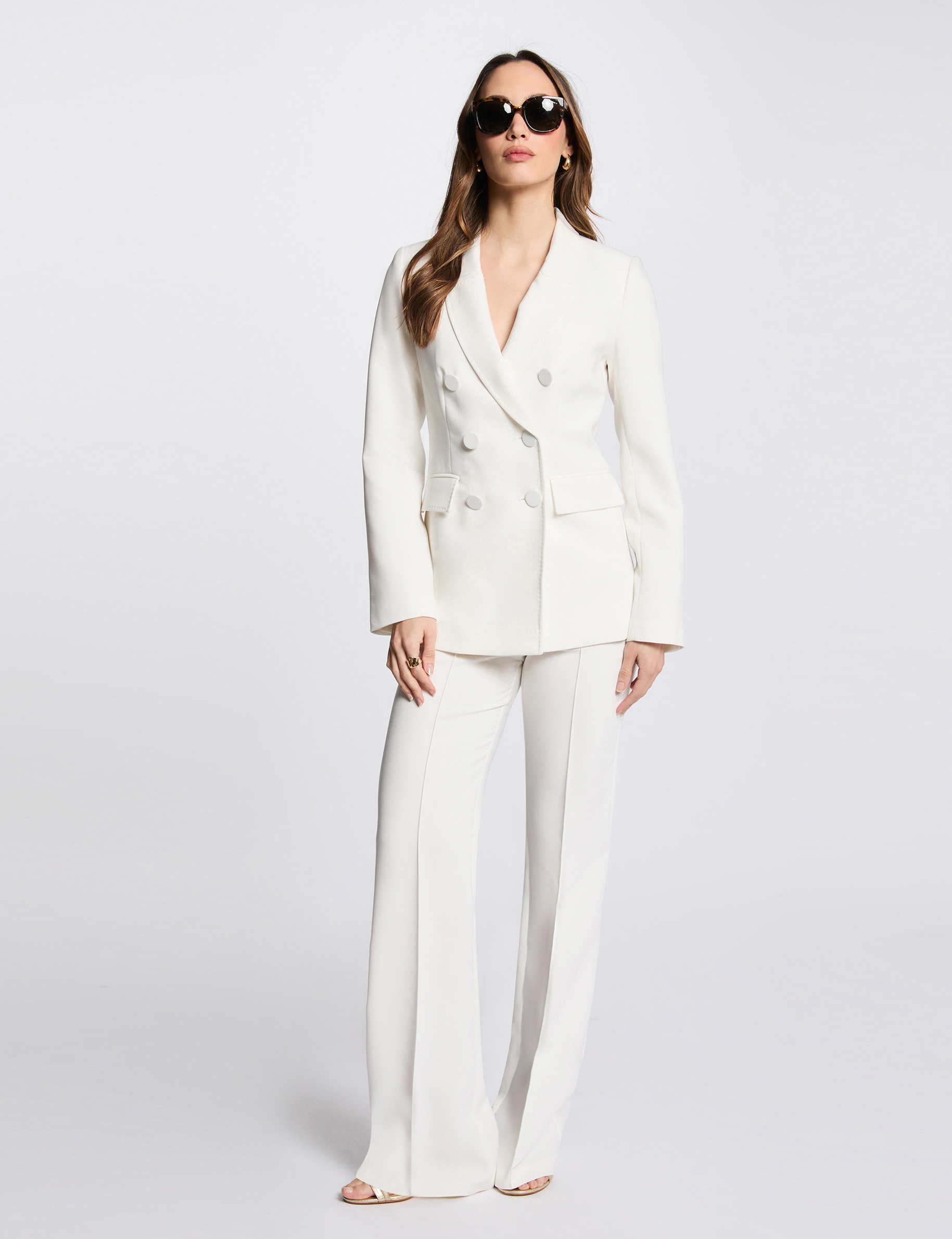 americana abotonada blanco mujer Americana abotonada blanco mujer