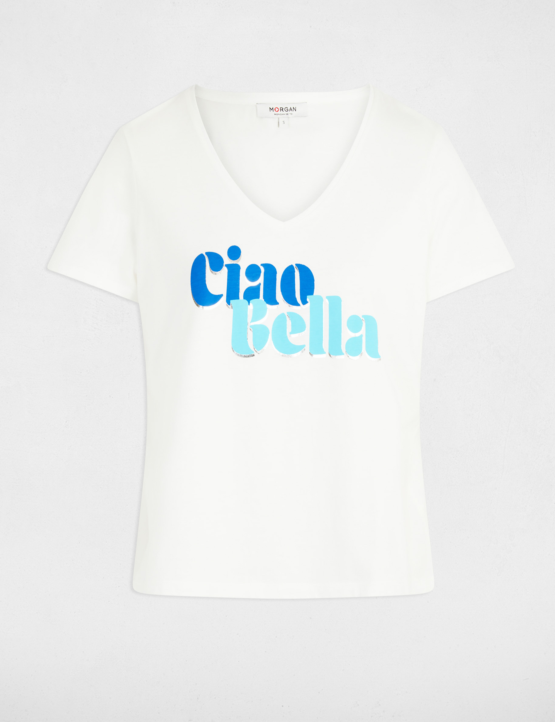 camiseta con mensaje blanco mujer Camiseta con mensaje blanco mujer