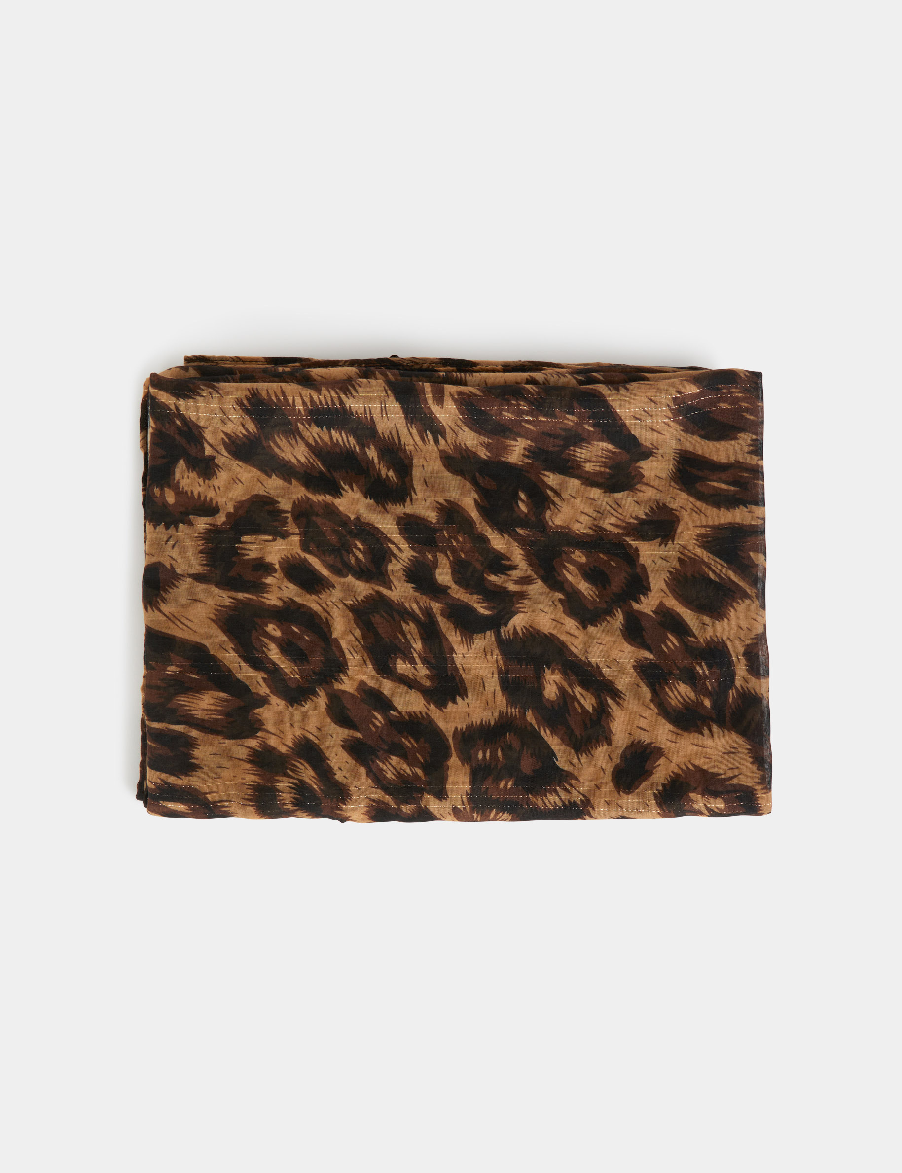 fular estampado animal marron mujer Fular estampado animal marrón mujer