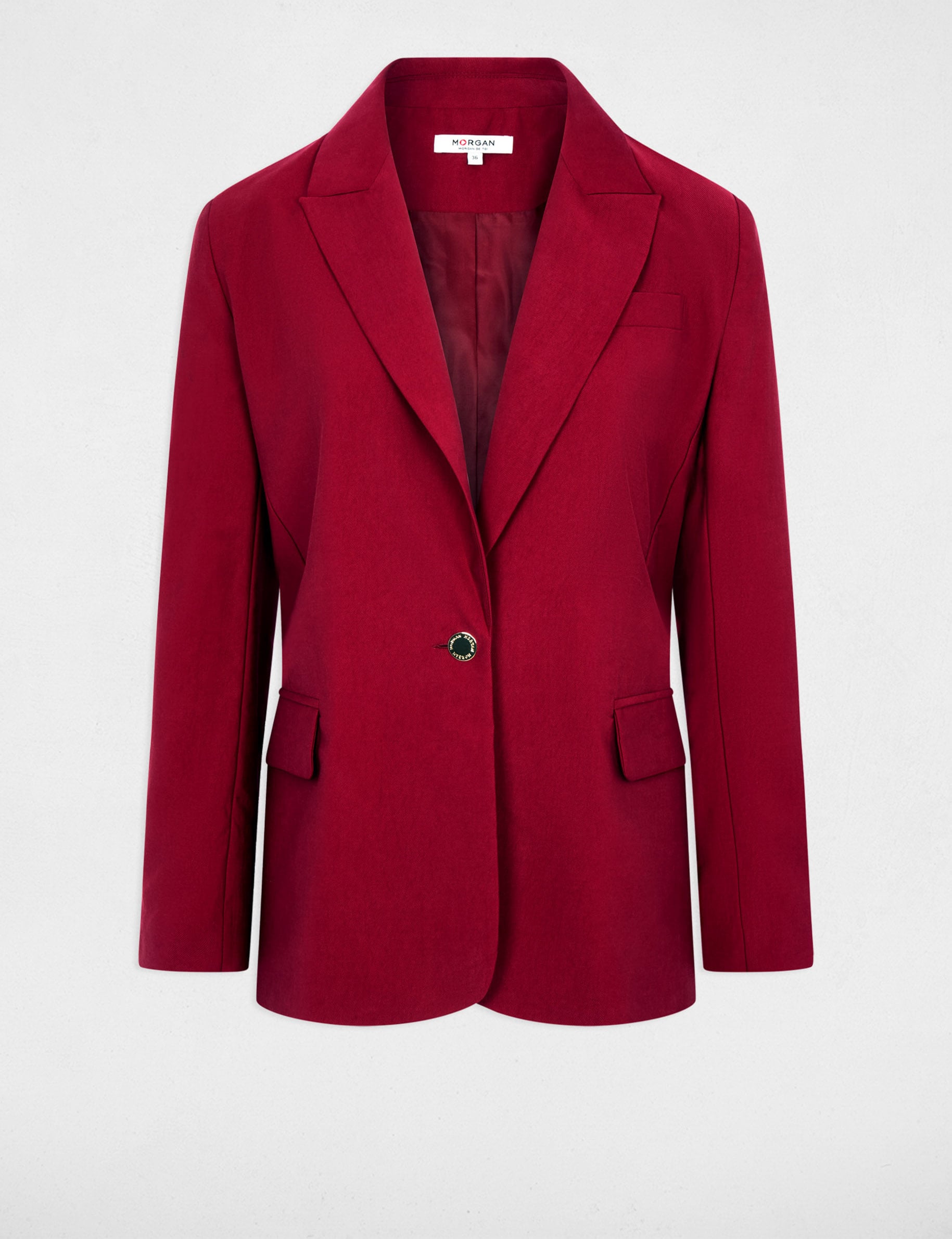 Chaqueta sin mangas burdeos mujer