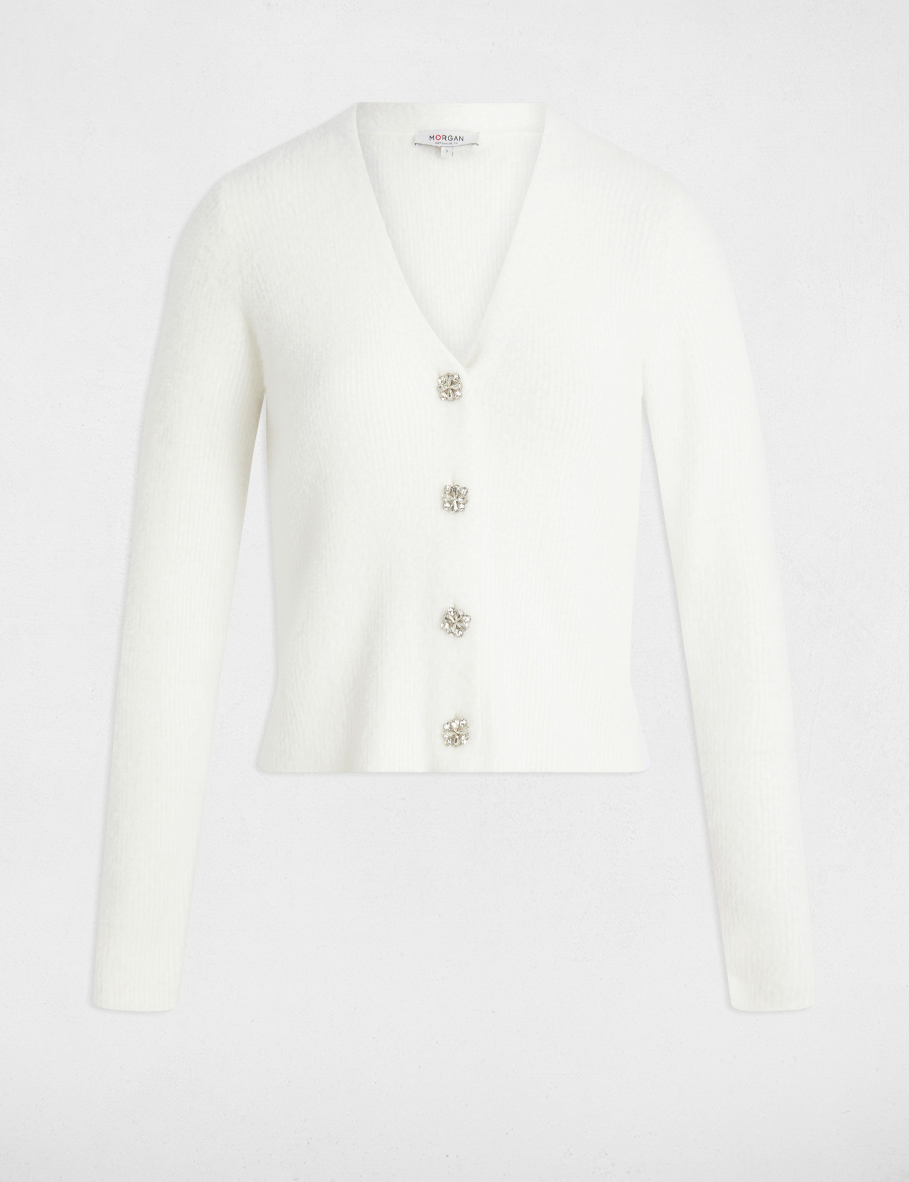 cardigan manga larga blanco mujer Cárdigan manga larga blanco mujer