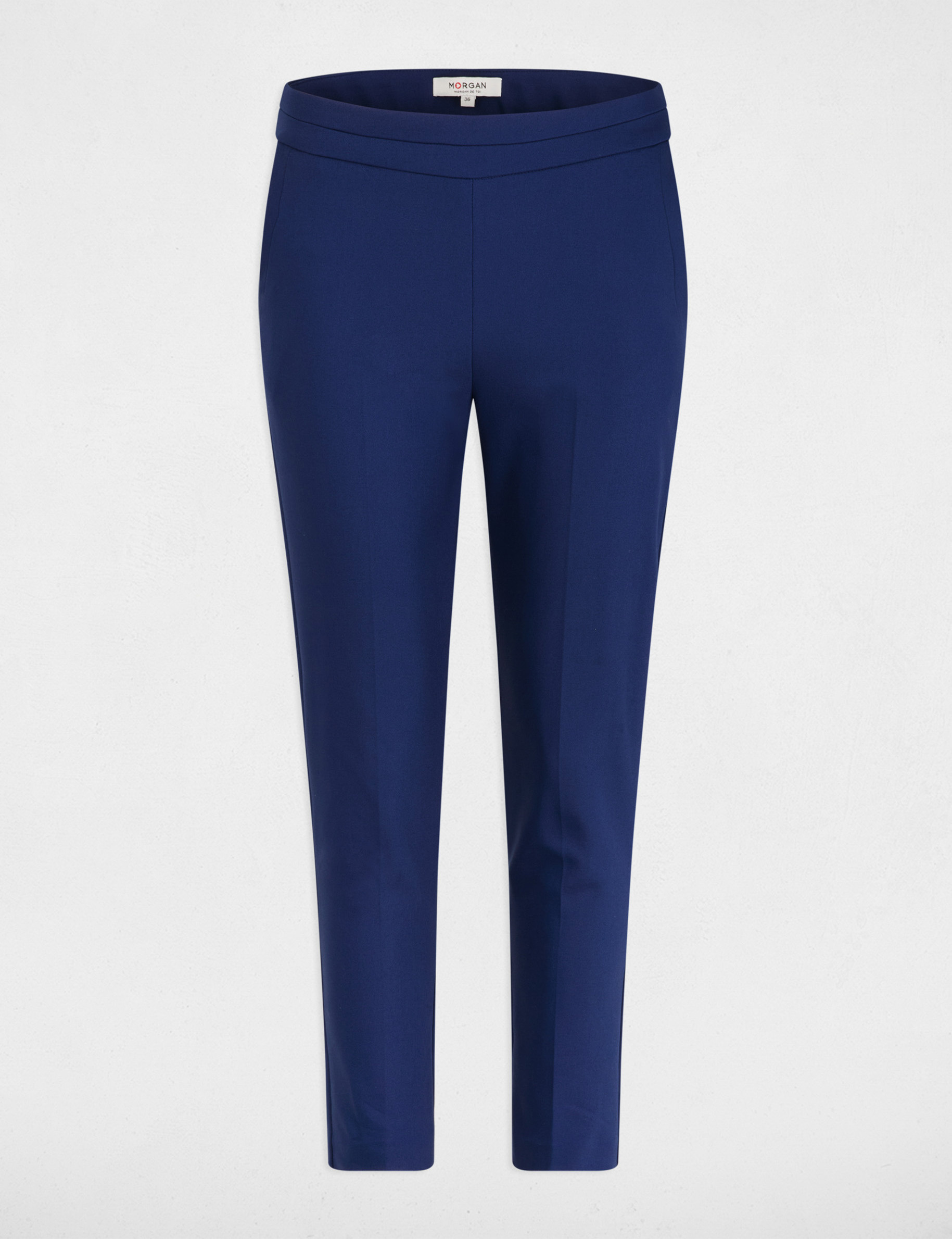 Pantal&oacute;n cigarette estilo corto azul marino mujer