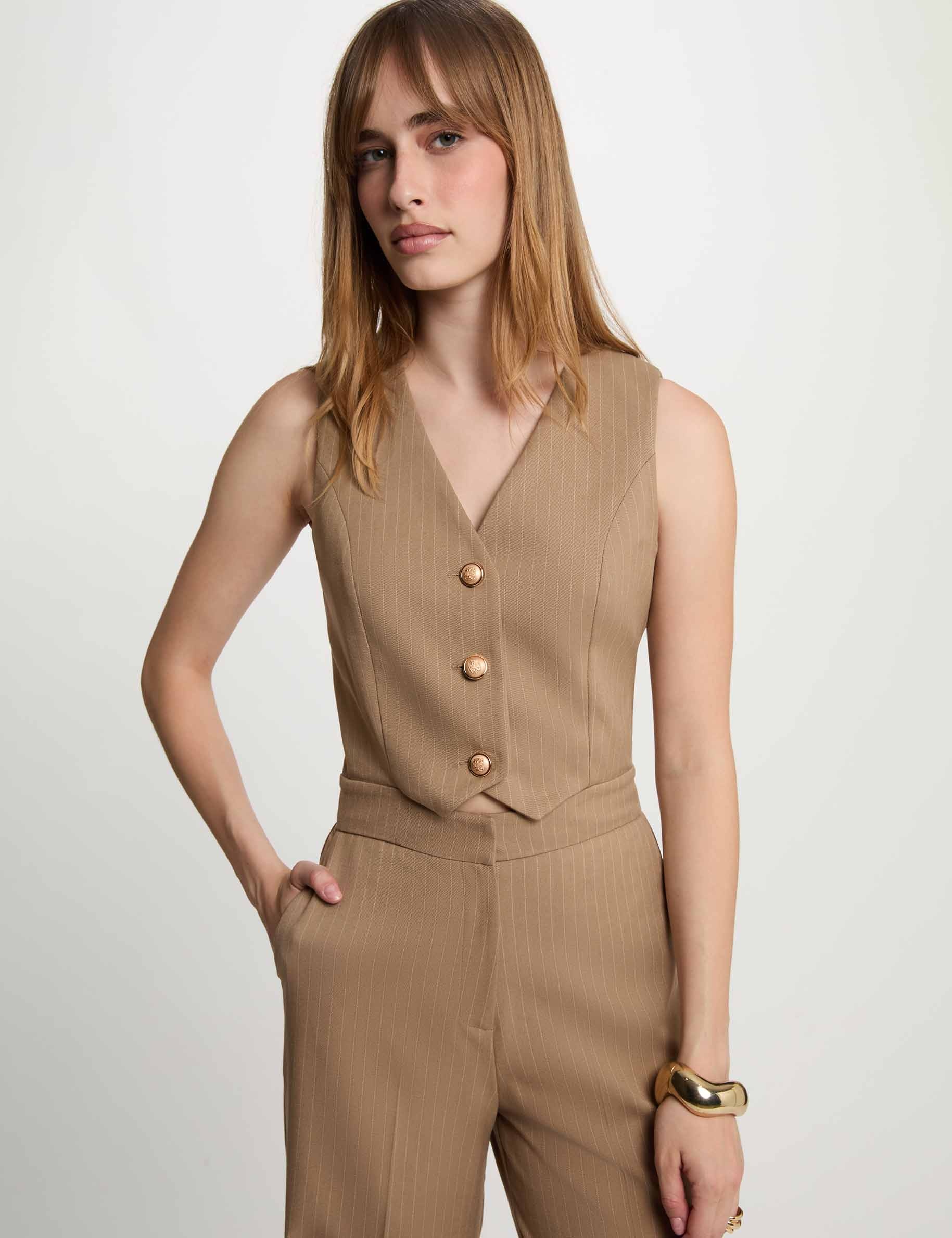Mono fluido con cuello en V topo mujer