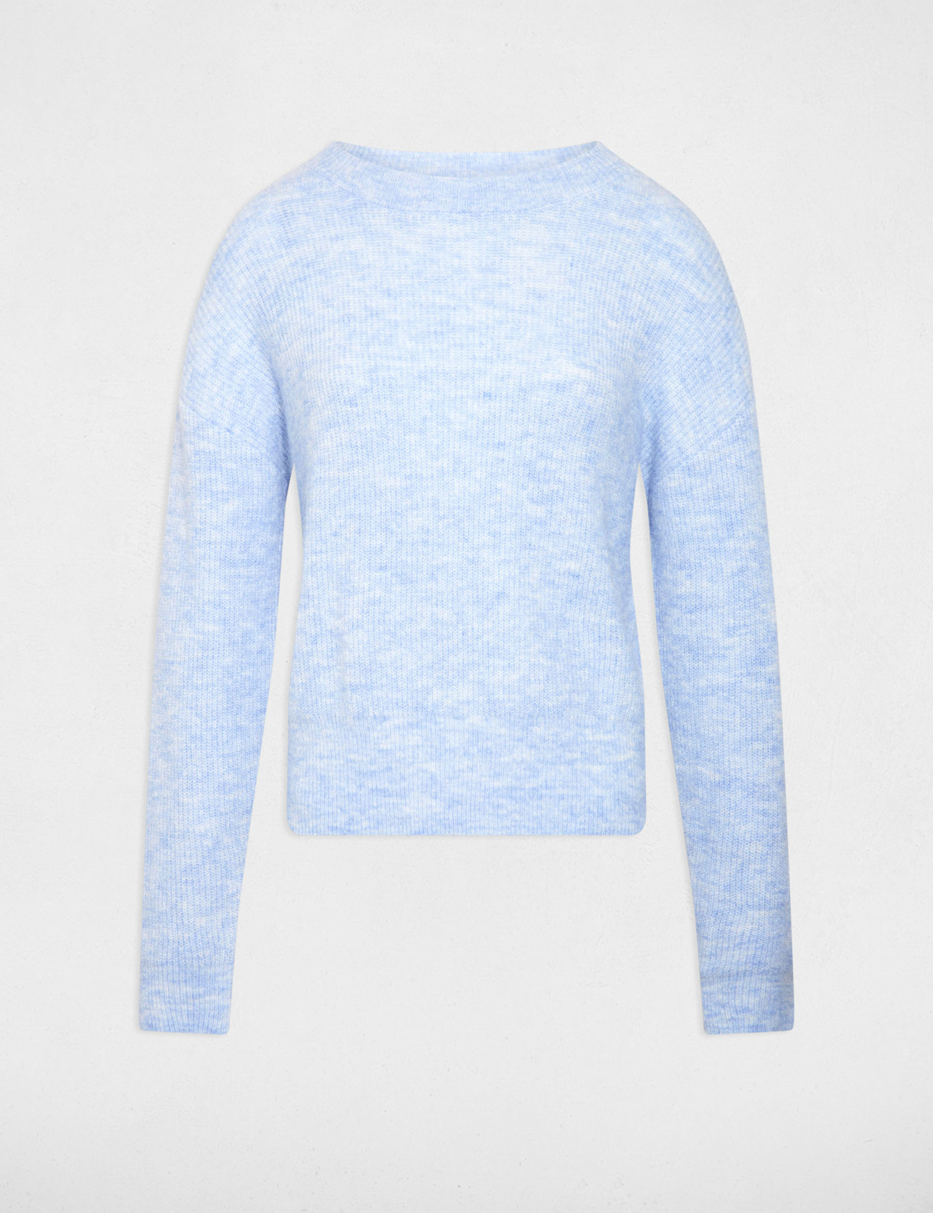 Jersey cuello redondo azul cielo mujer