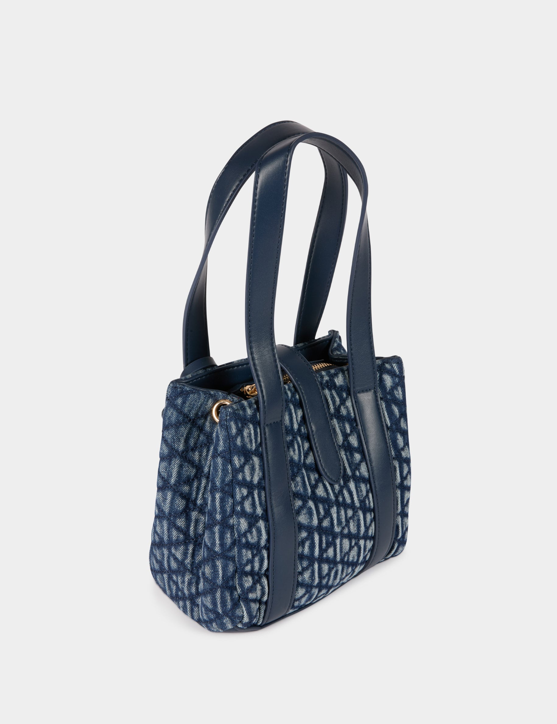 Bolso shopper acolchado denim stone mujer