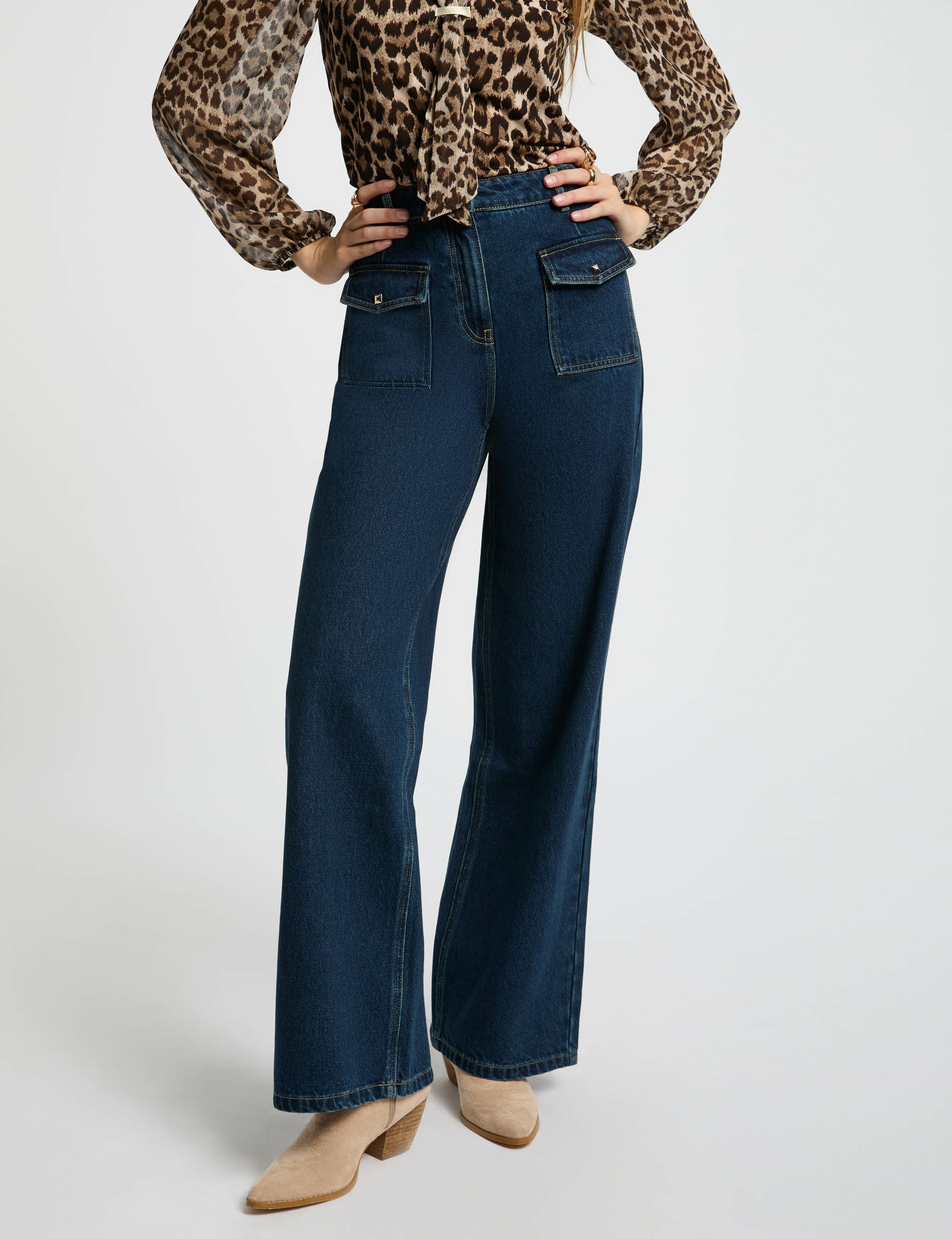 vaquero pernera ancha denim crudo mujer Vaquero pernera ancha denim crudo mujer