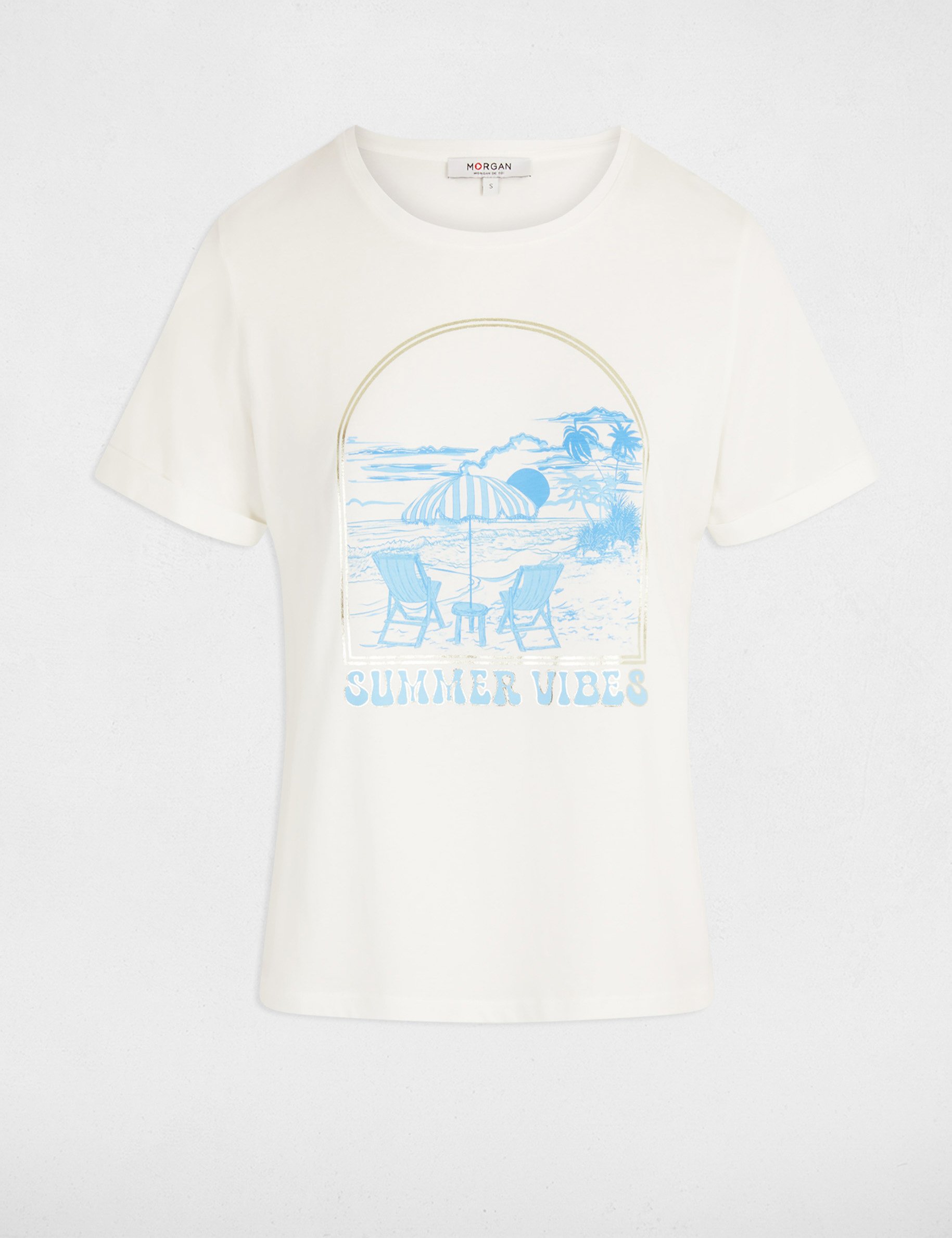 camiseta con mensaje blanco mujer Camiseta con mensaje blanco mujer