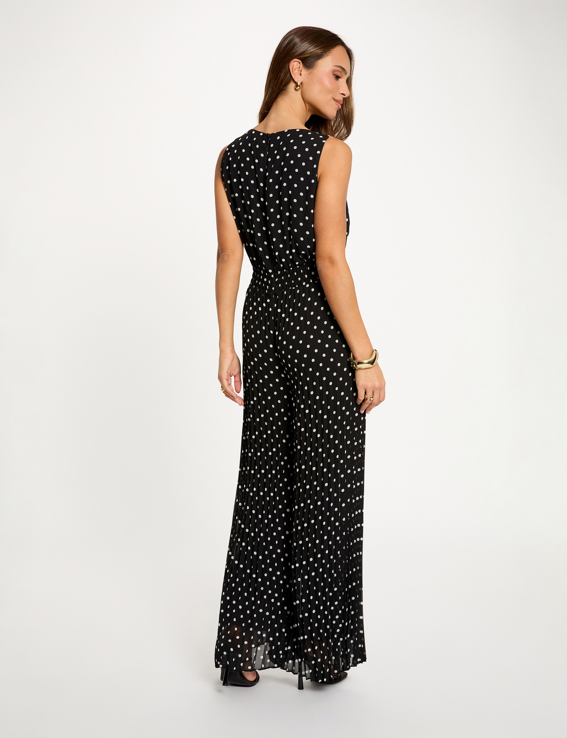 Mono fluido plisado multicolor mujer