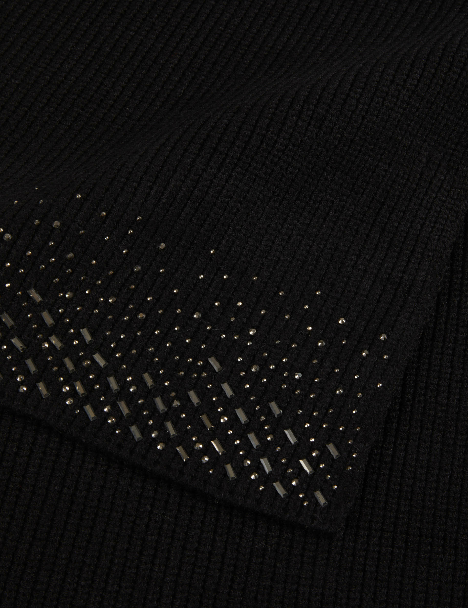 bufunda de punto con strass negro mujer Bufunda de punto con strass negro mujer