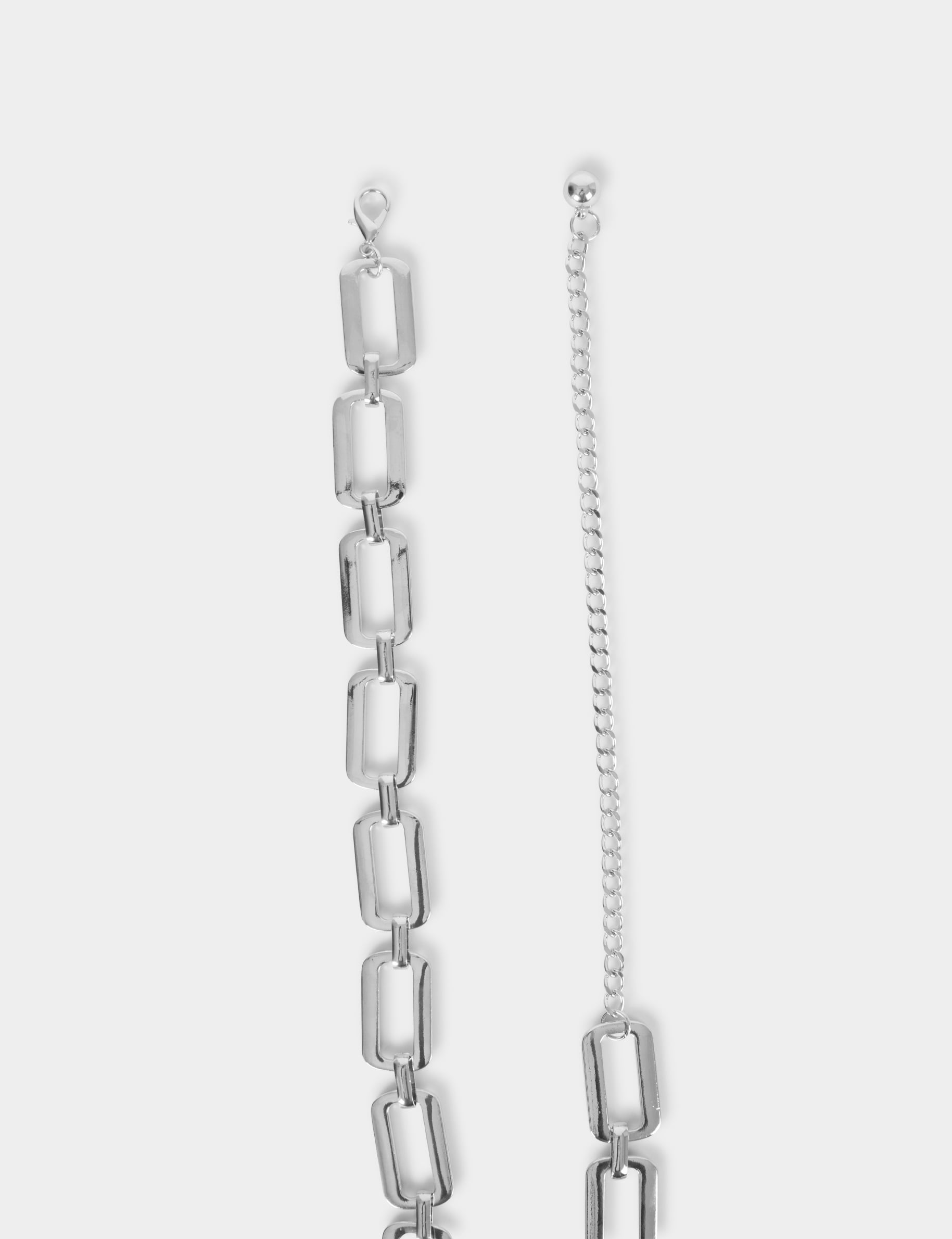 Cintur&oacute;n de cadena couleur argent mujer