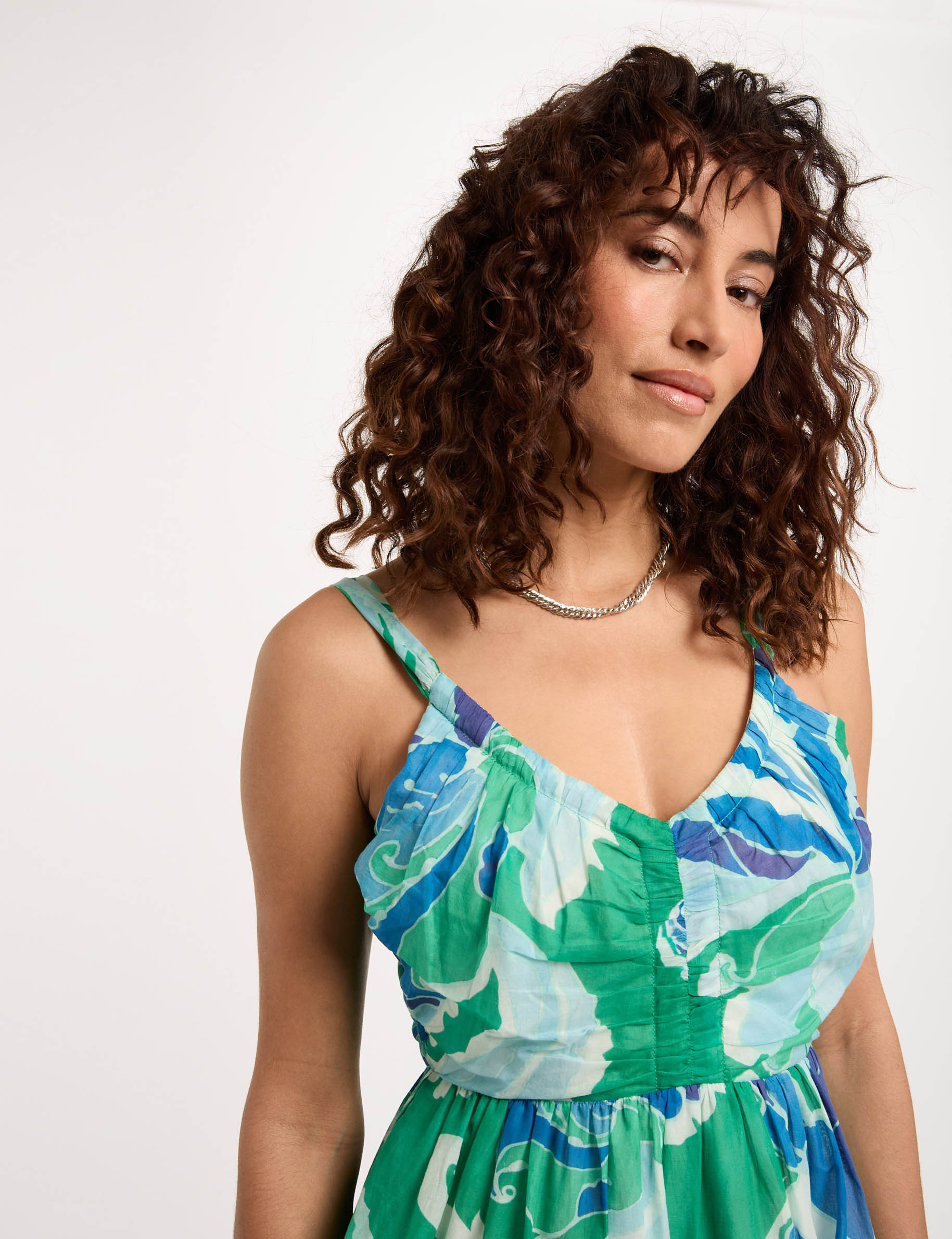 vestido corto evase estampado multicolor mujer Vestido corto evasé estampado multicolor mujer