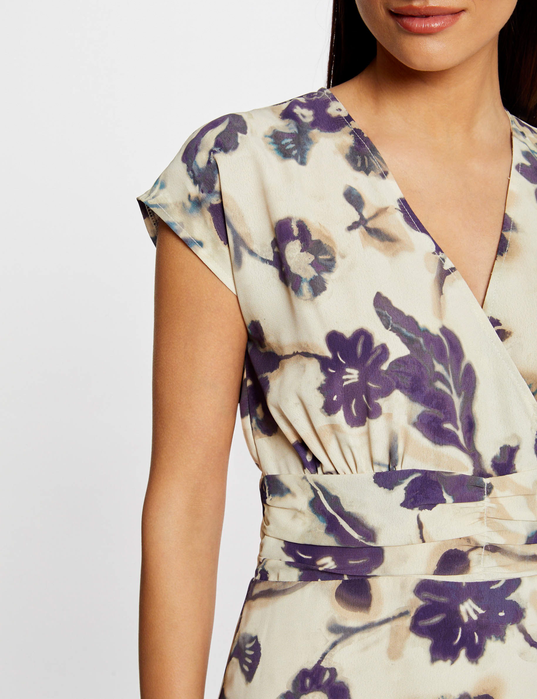 Vestido ajustado estampado floral multicolor mujer Vestido ajustado estampado floral multicolor mujer