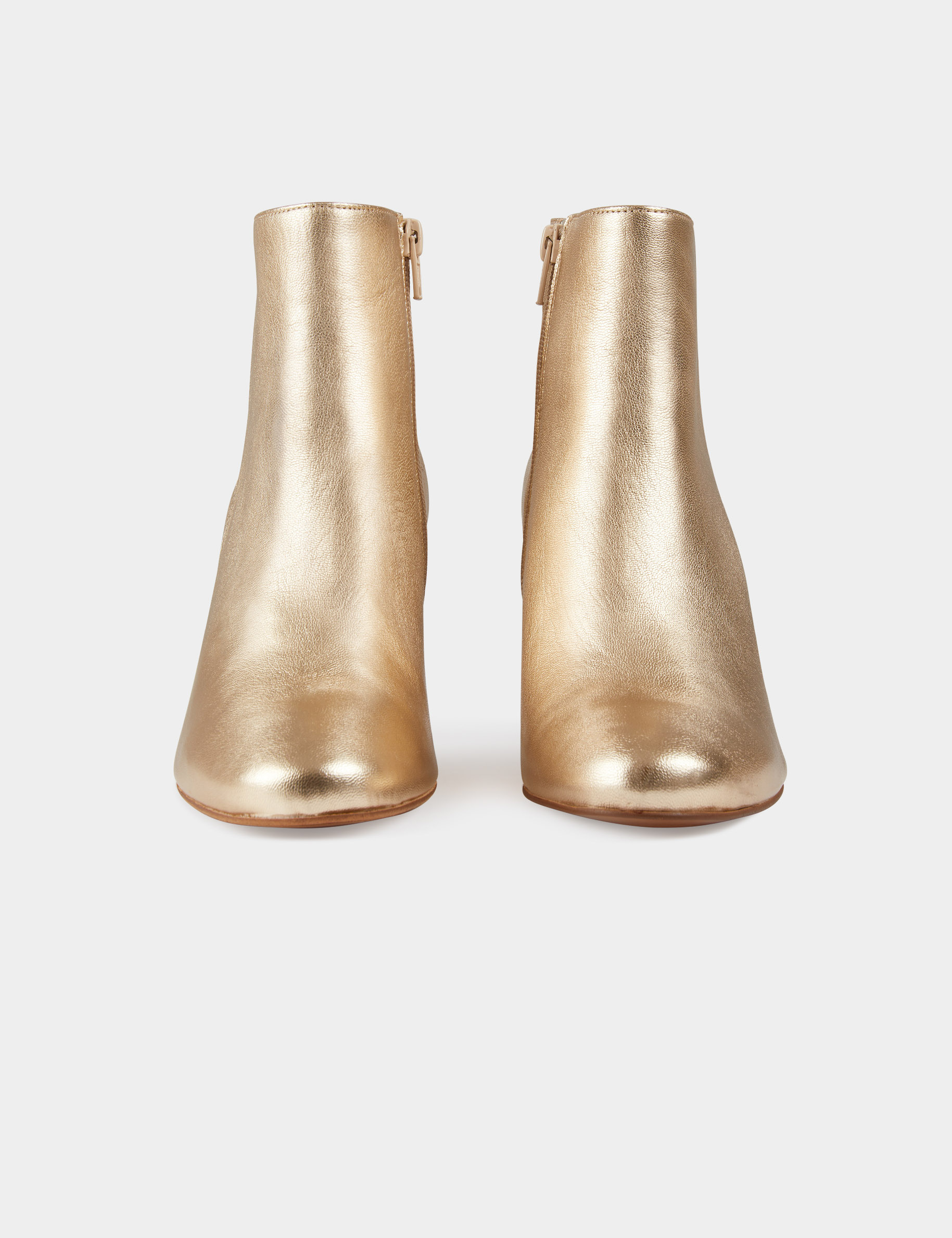 botines metalizados de cuero dorado mujer Botines metalizados de cuero dorado mujer
