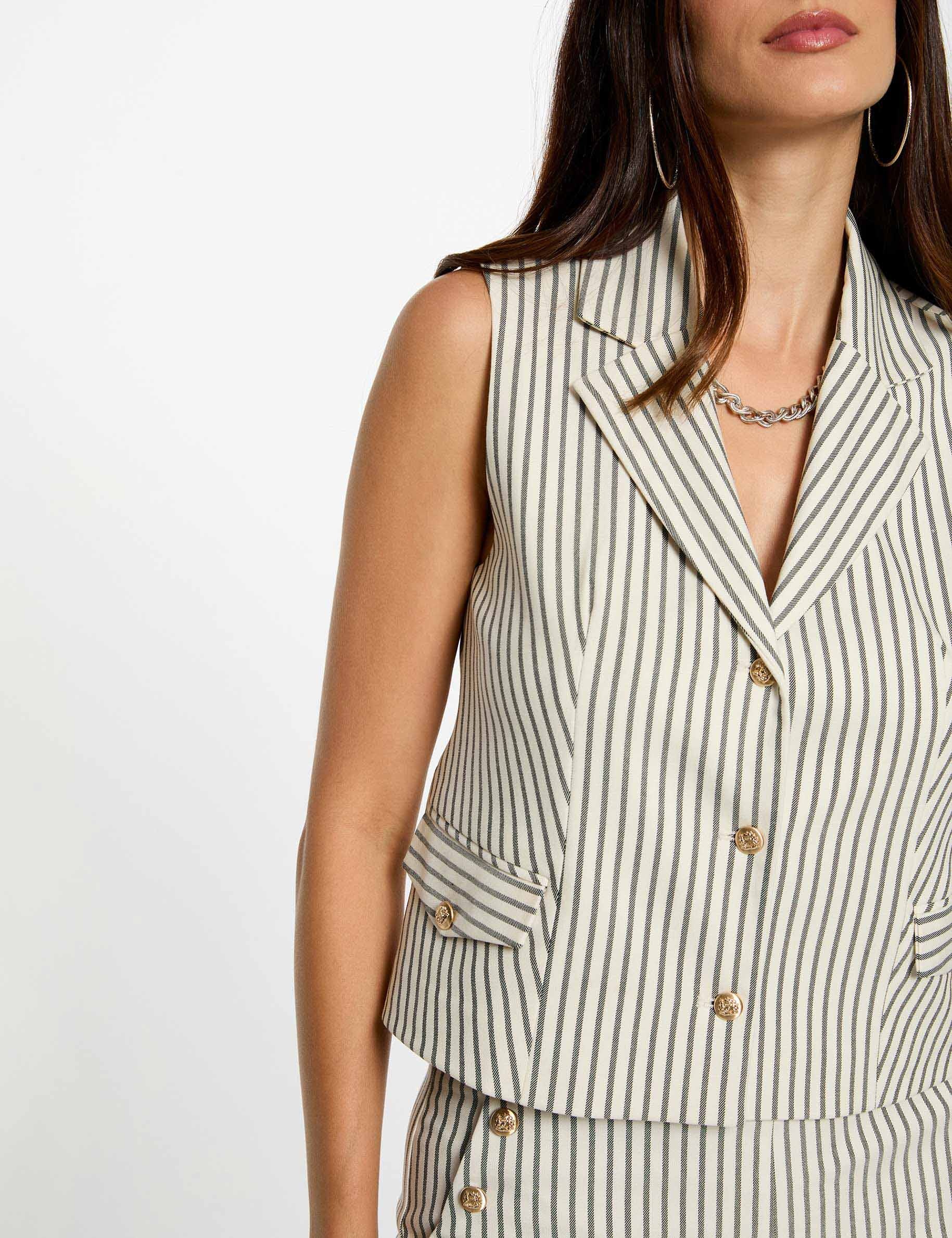 Chaleco ajustado multicolor mujer