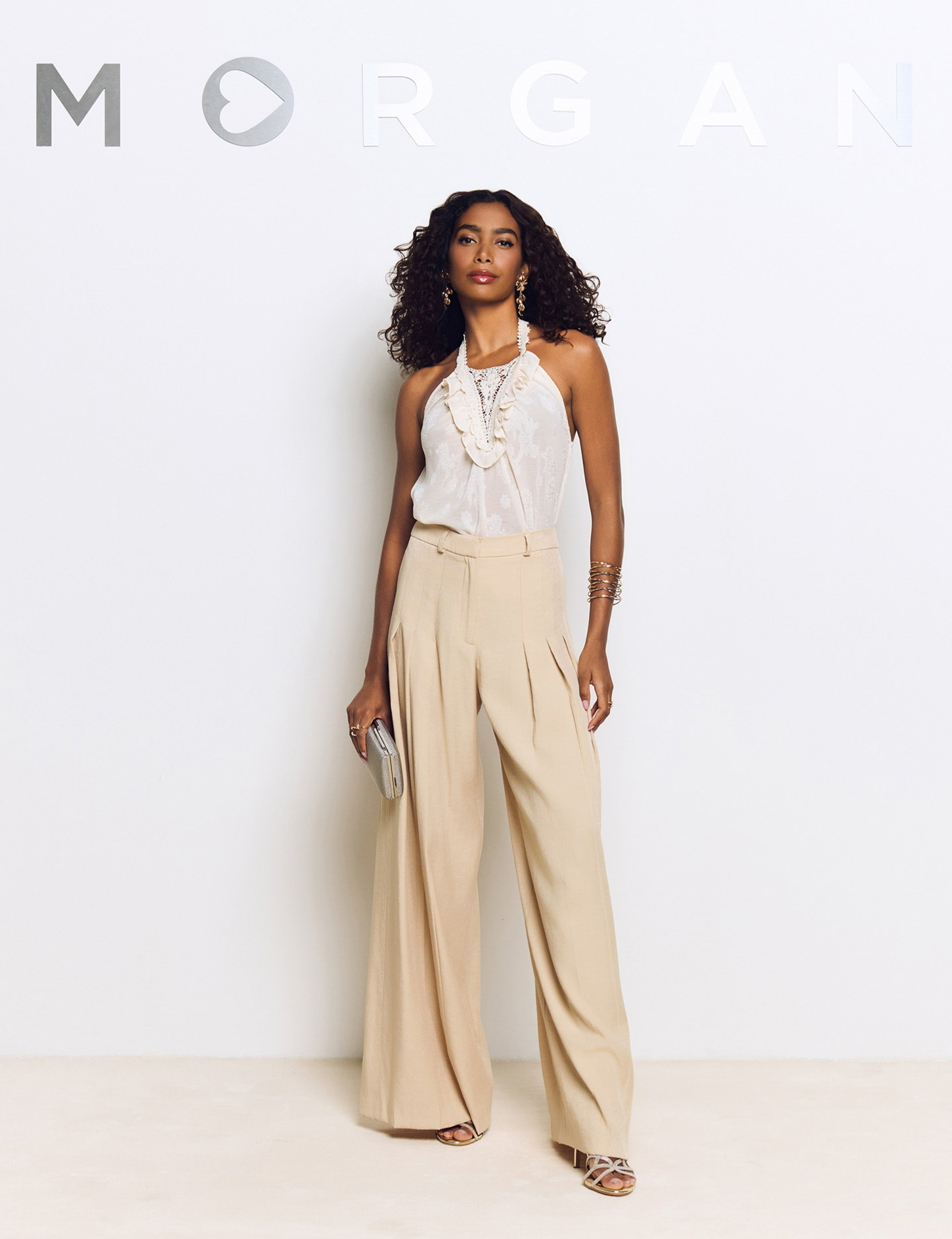 top detalle encaje creme mujer Top detalle encaje creme mujer