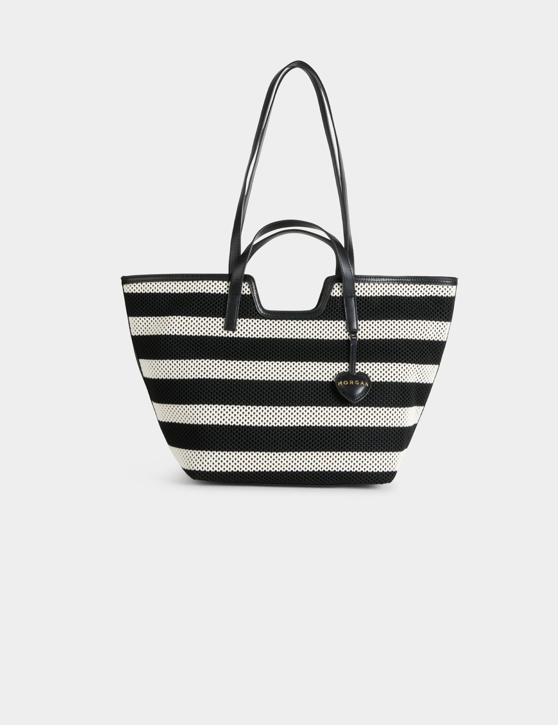 Bolso tote tejido blanco mujer