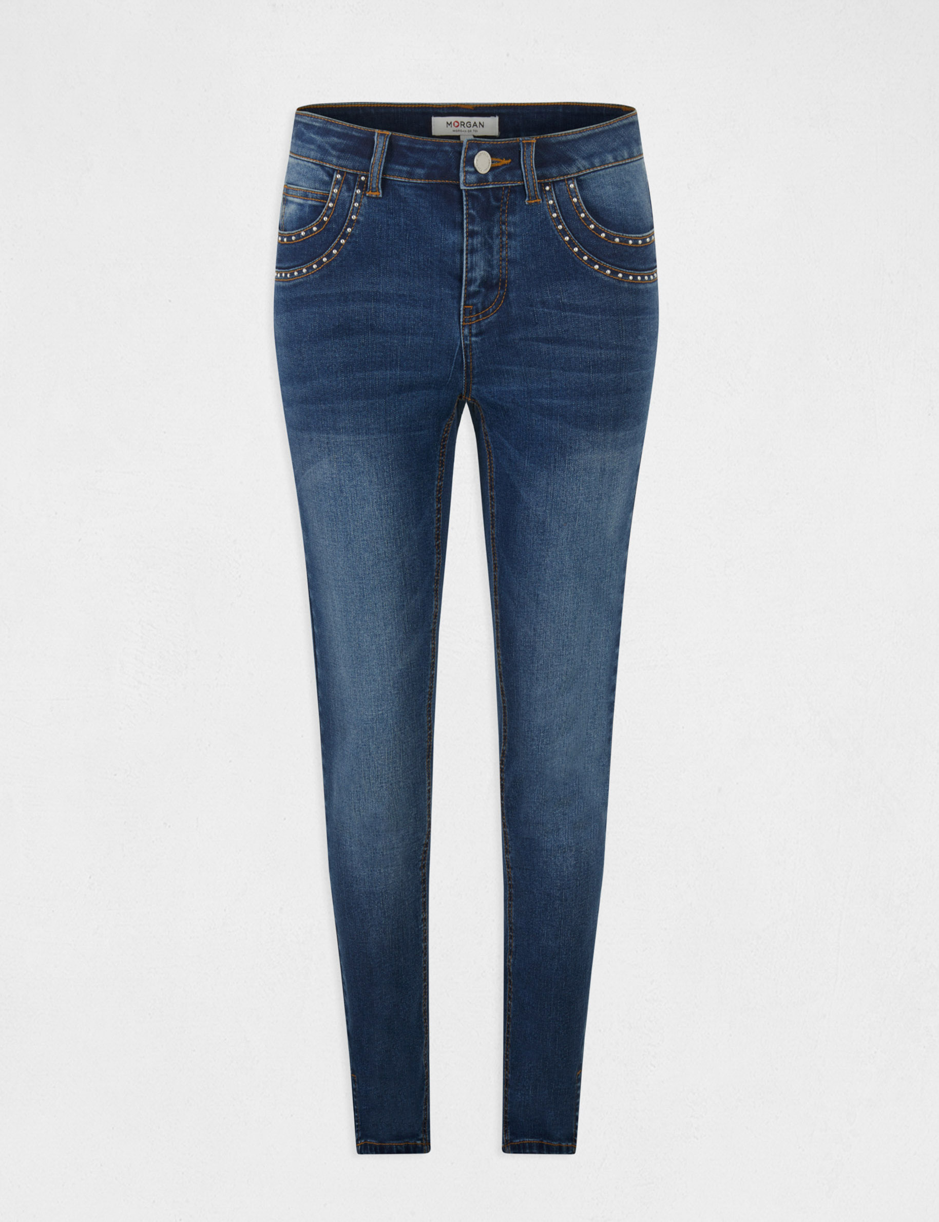 vaquero slim con tachuelas vaquero stone mujer Vaquero slim con tachuelas vaquero stone mujer