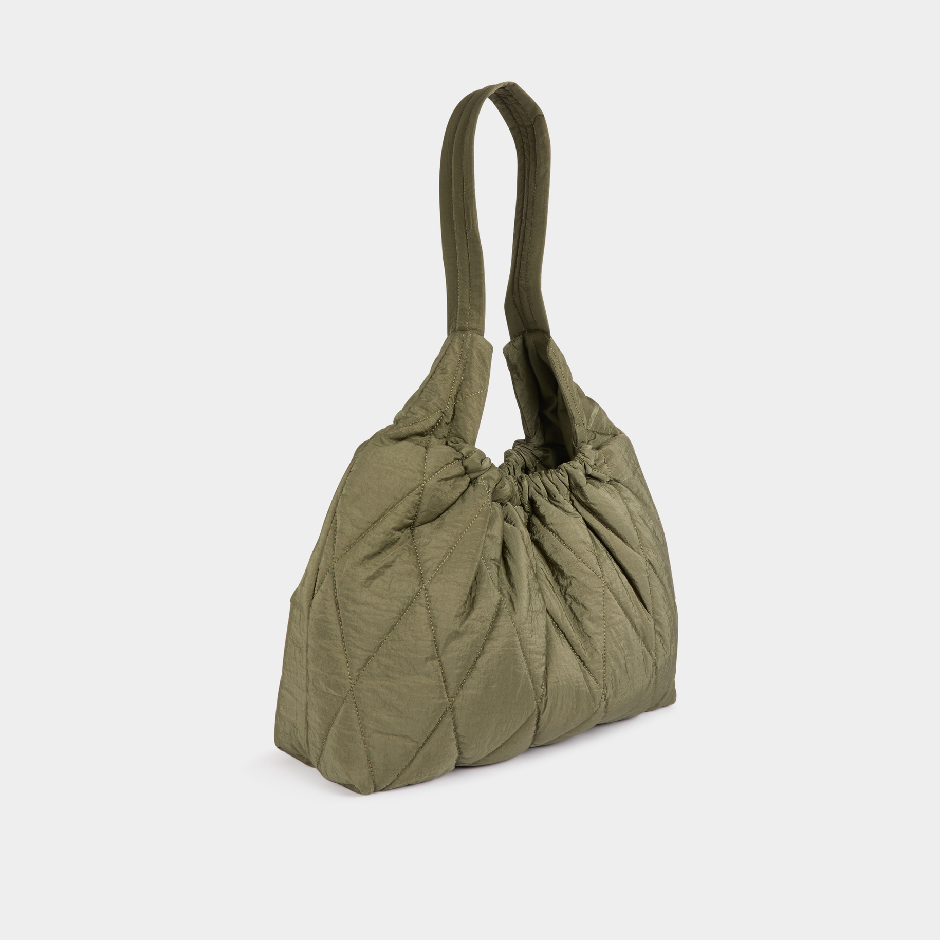 bolso de hombro acolchado verde caqui mujer Bolso de hombro acolchado verde caqui mujer