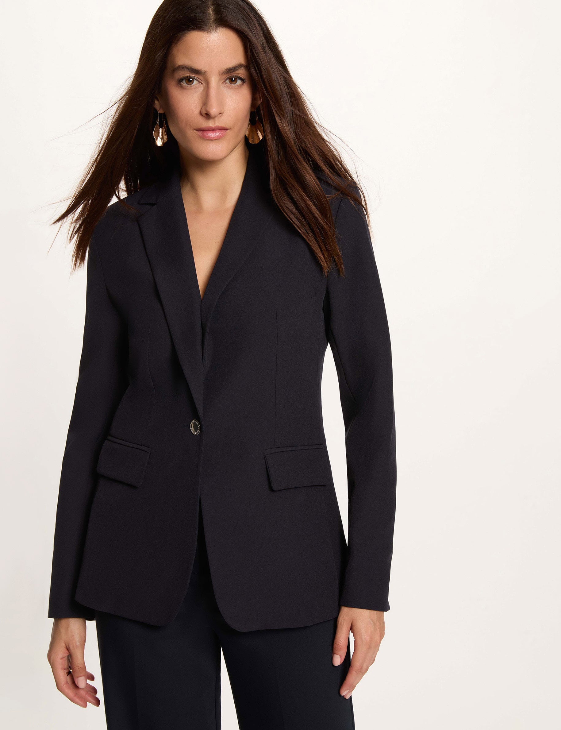 Chaqueta blazer azul marino mujer