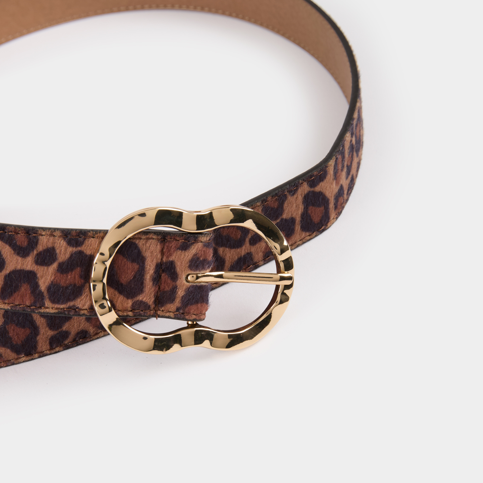 cinturon estampado leopardo multicolor mujer Cinturón estampado leopardo multicolor mujer
