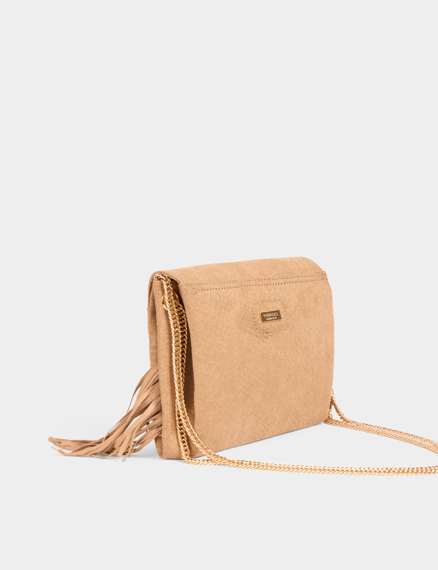 bolso cartera de mano flecos arena mujer Bolso cartera de mano flecos arena mujer