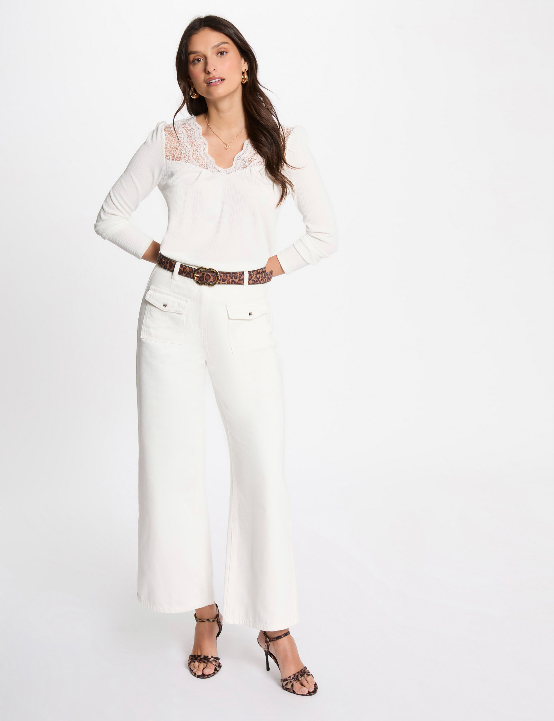 camiseta manga larga blanco mujer Camiseta manga larga blanco mujer