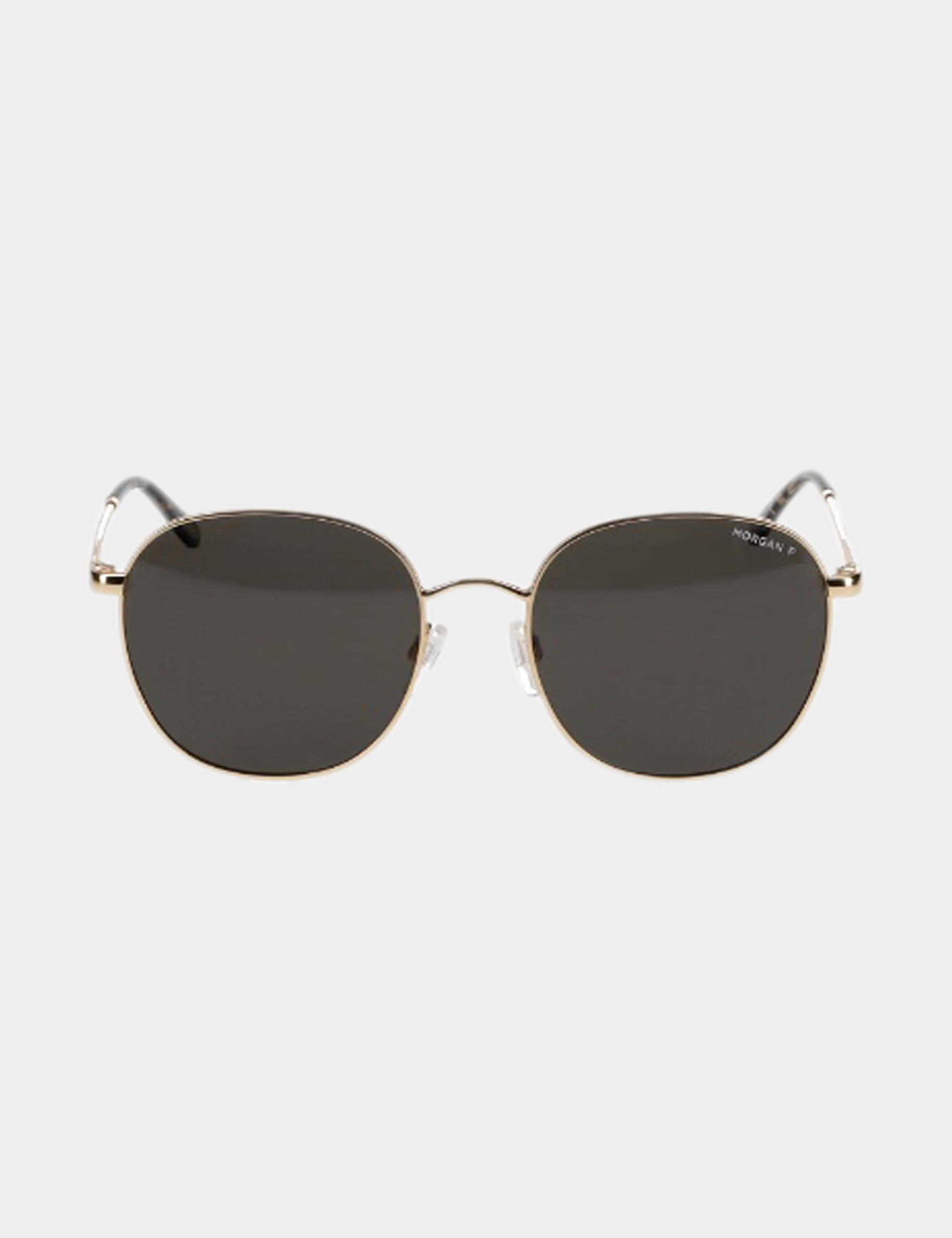 Gafas de sol redondeadas beige mujer