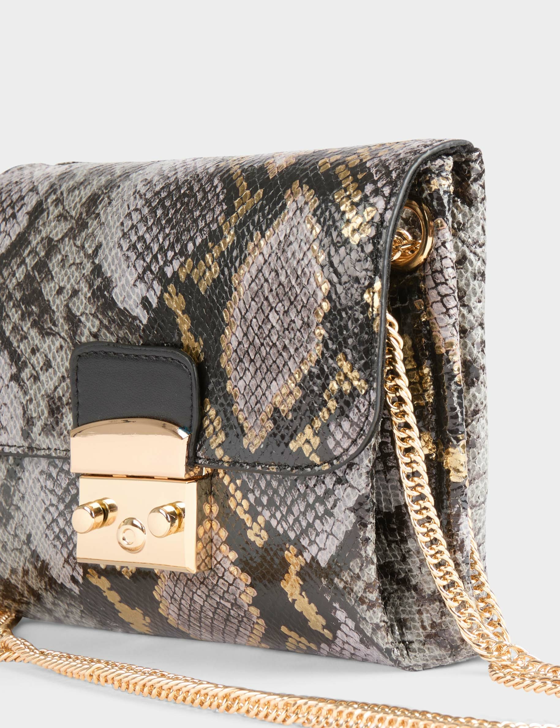bolso cartera de mano de piton multicolor mujer Bolso cartera de mano de pitón multicolor mujer