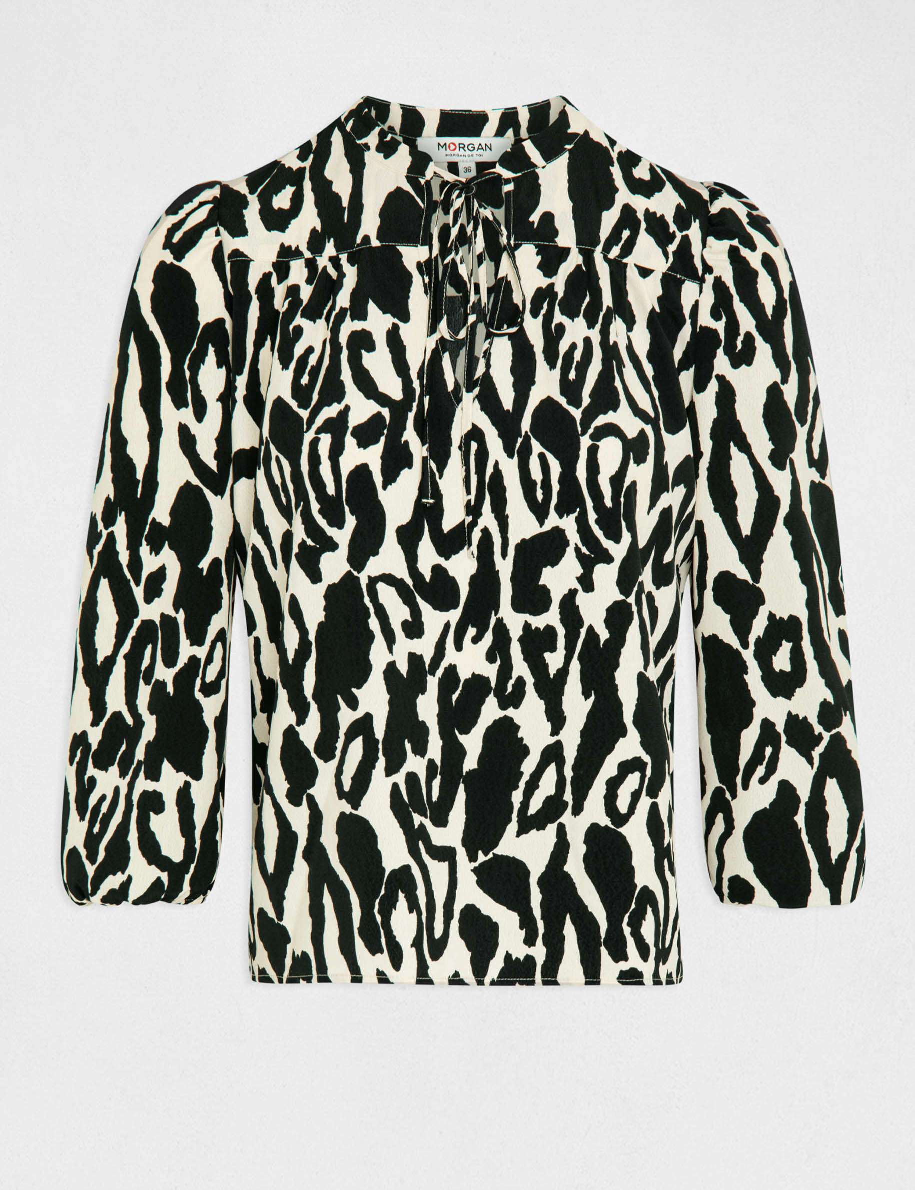 blusa manga 34 estampado animal multico mujer Blusa manga 3/4 estampado animal multico mujer