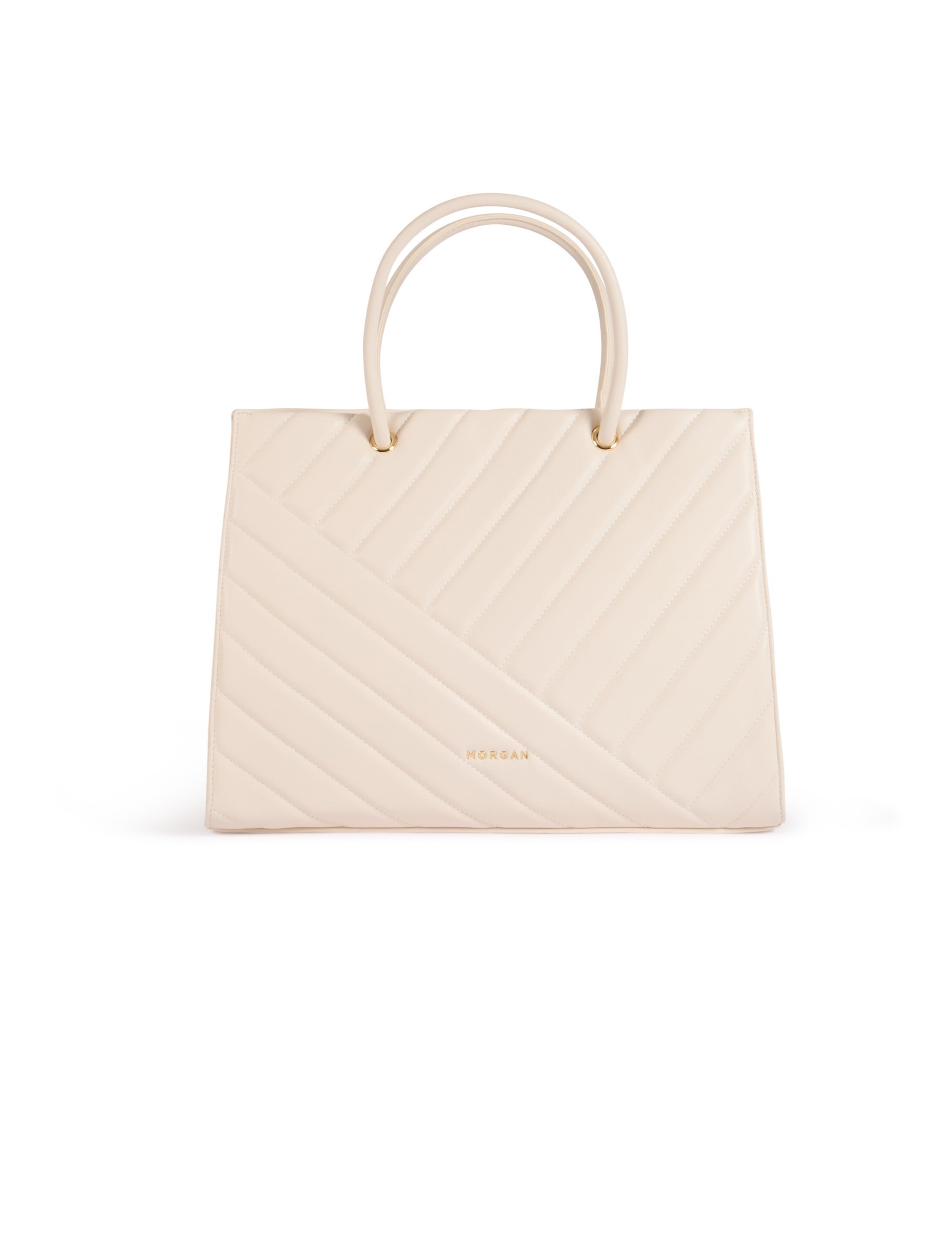 bolso shopper acolchado marfil mujer Bolso shopper acolchado marfil mujer