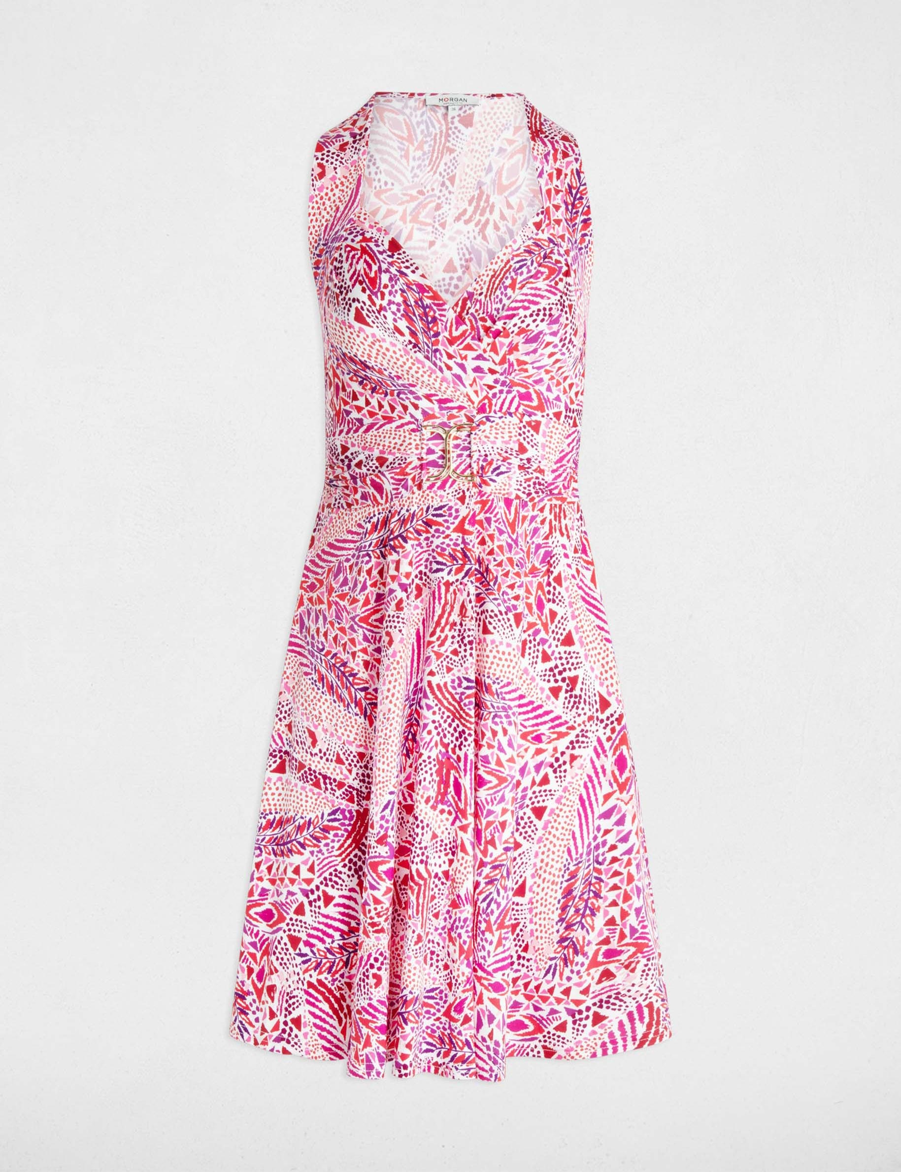 vestido entallado estampado multicolor mujer Vestido entallado estampado multicolor mujer