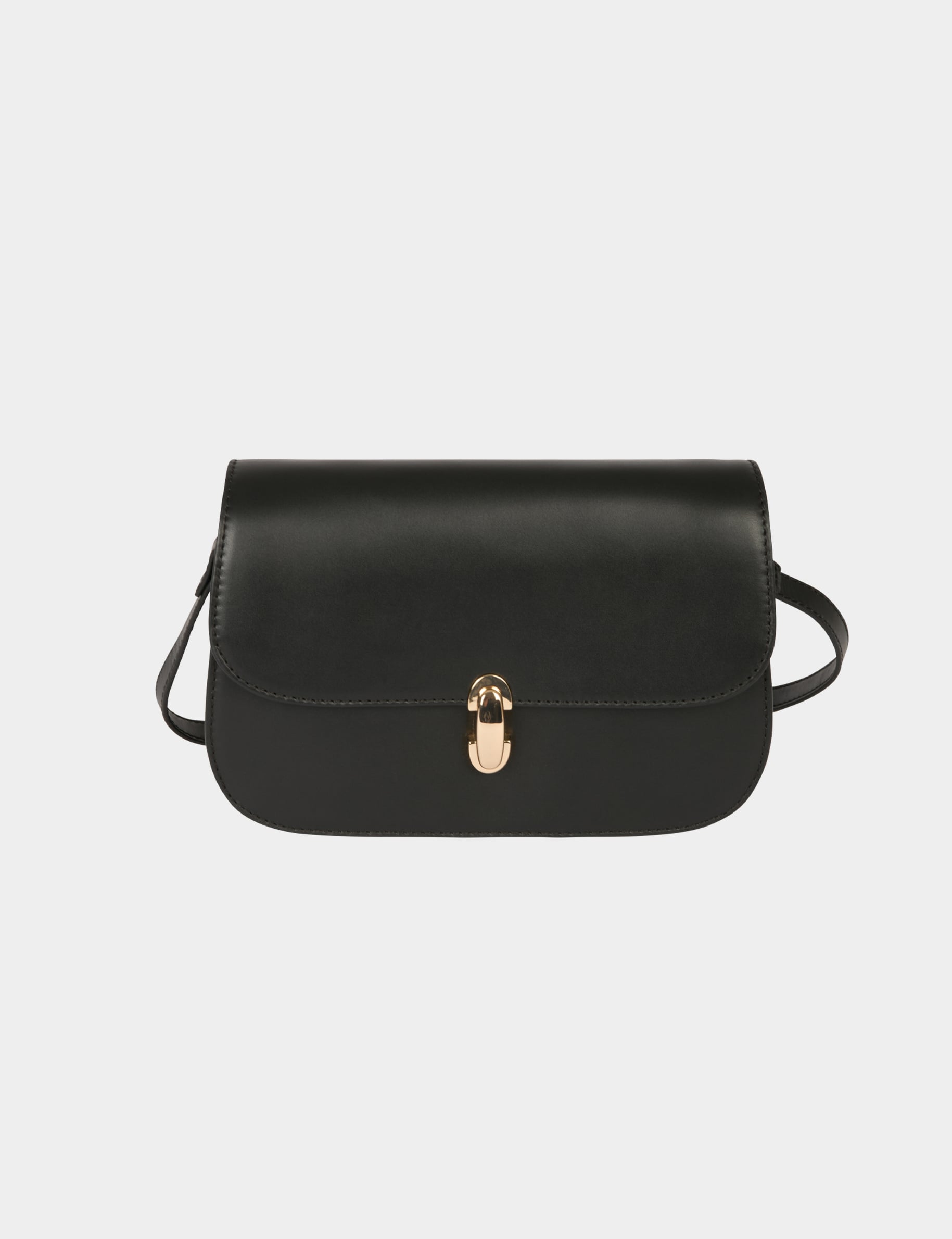 Bolso caja bandolera negro mujer