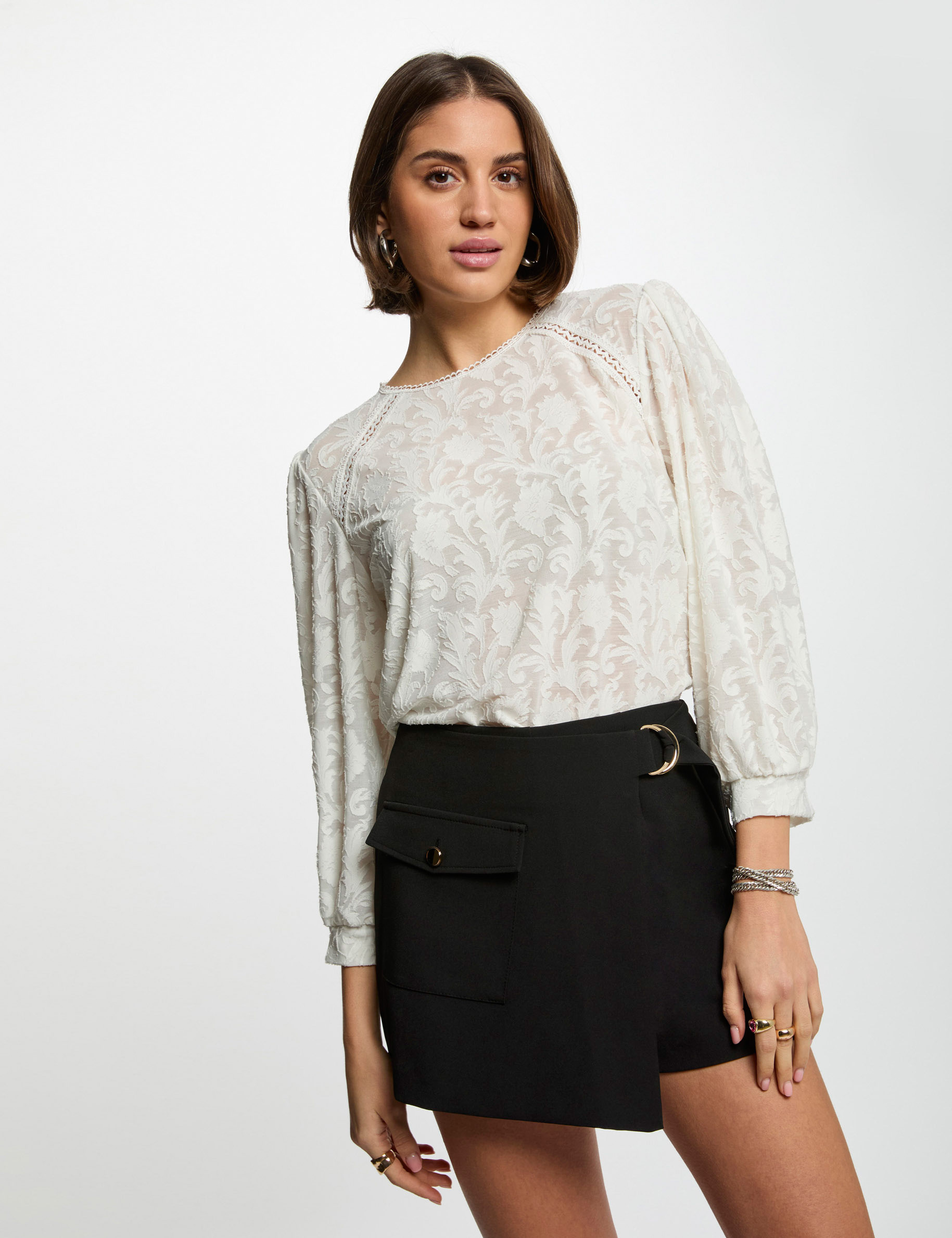 falda short ajustada negro mujer Falda short ajustada negro mujer