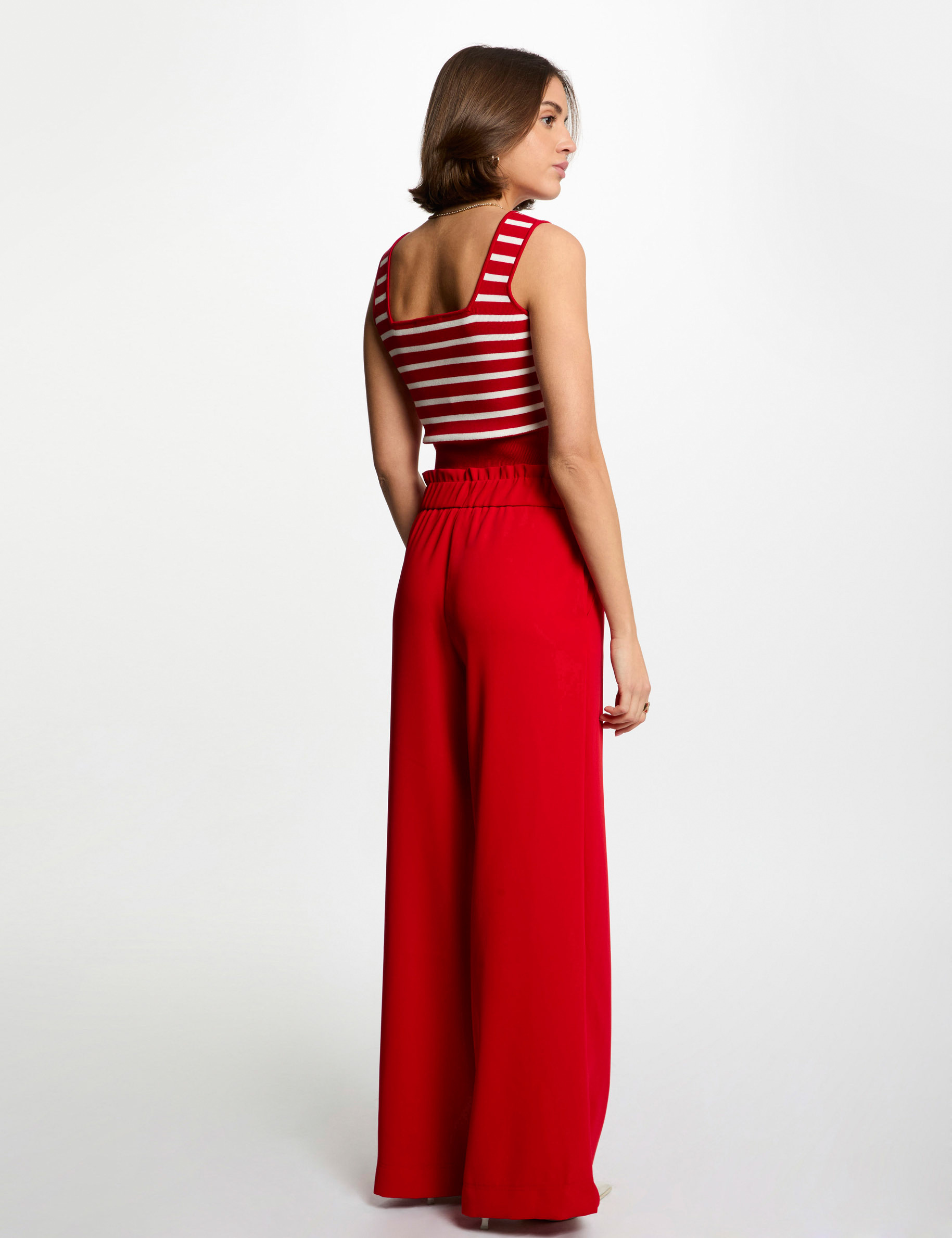 top punto tirantes anchos rojo mujer Top punto tirantes anchos rojo mujer