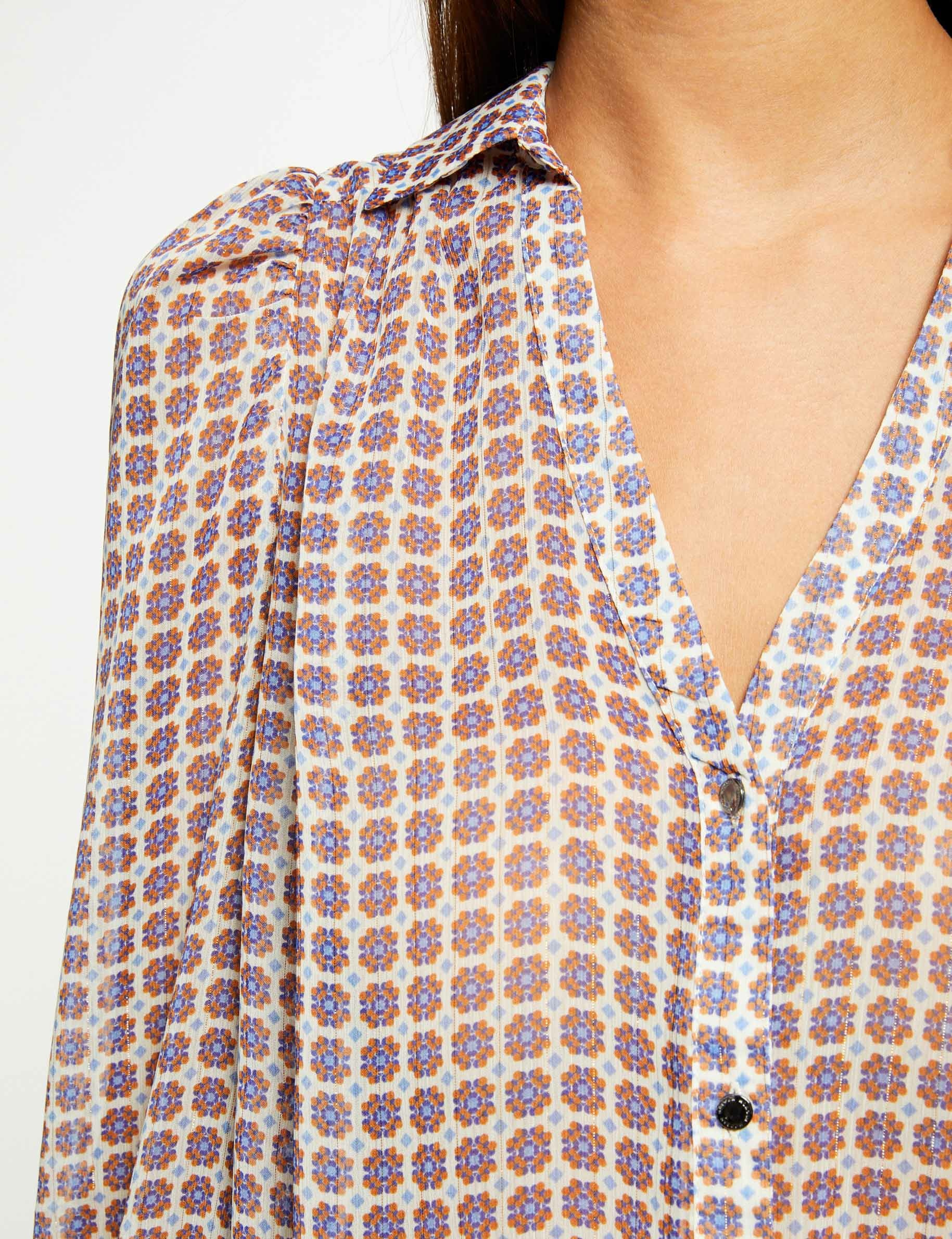 camisa manga larga estampada multico mujer Camisa manga larga estampada multico mujer