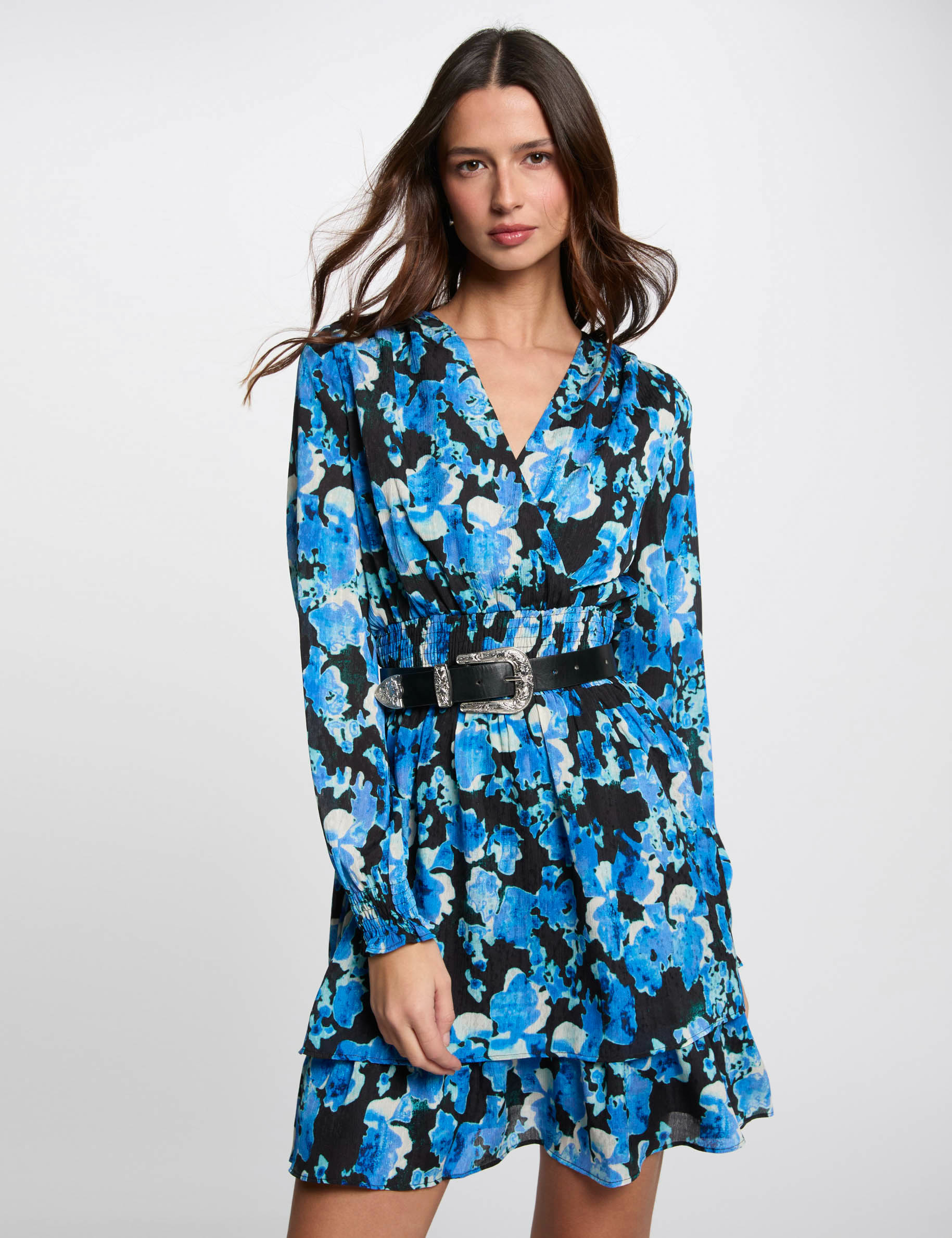 vestido entallado estampado multicolor mujer Vestido entallado estampado multicolor mujer