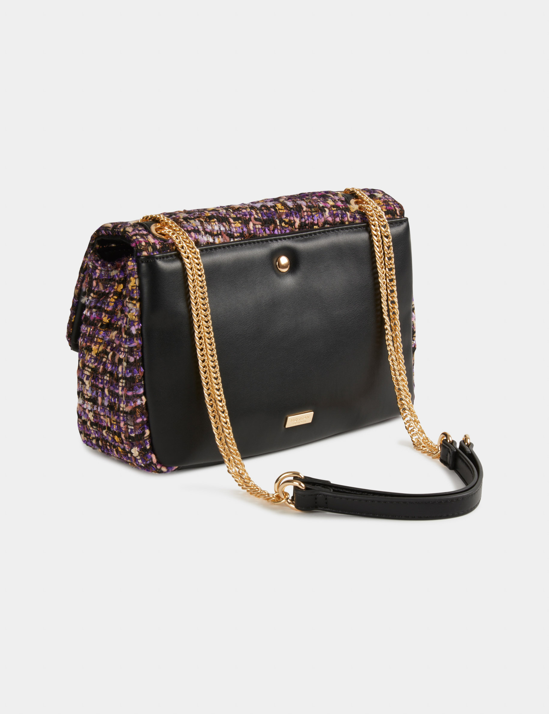 bolso con bandolera de cadena violeta mujer Bolso con bandolera de cadena violeta mujer