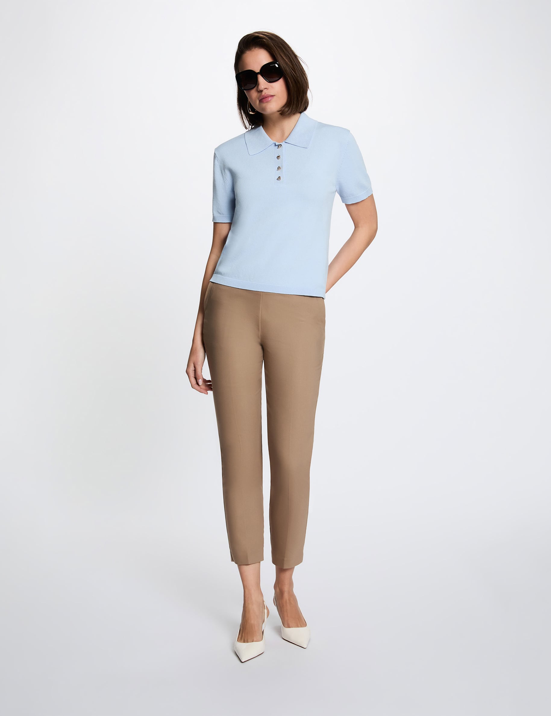 Pantal&oacute;n cigarette estilo corto topo mujer