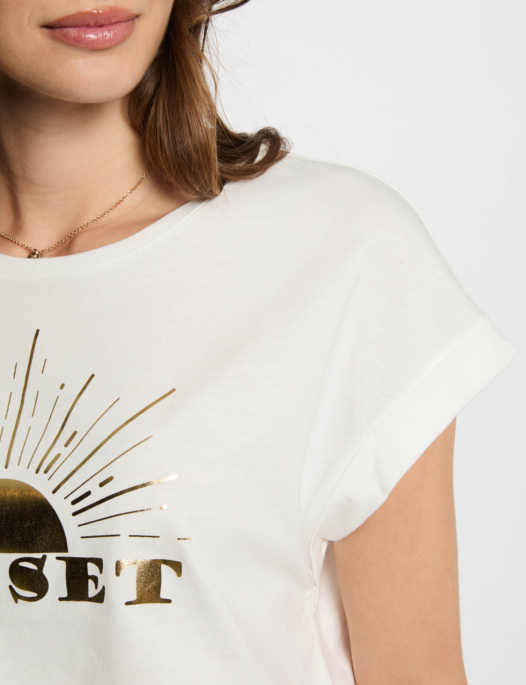 camiseta con mensaje blanco mujer Camiseta con mensaje blanco mujer