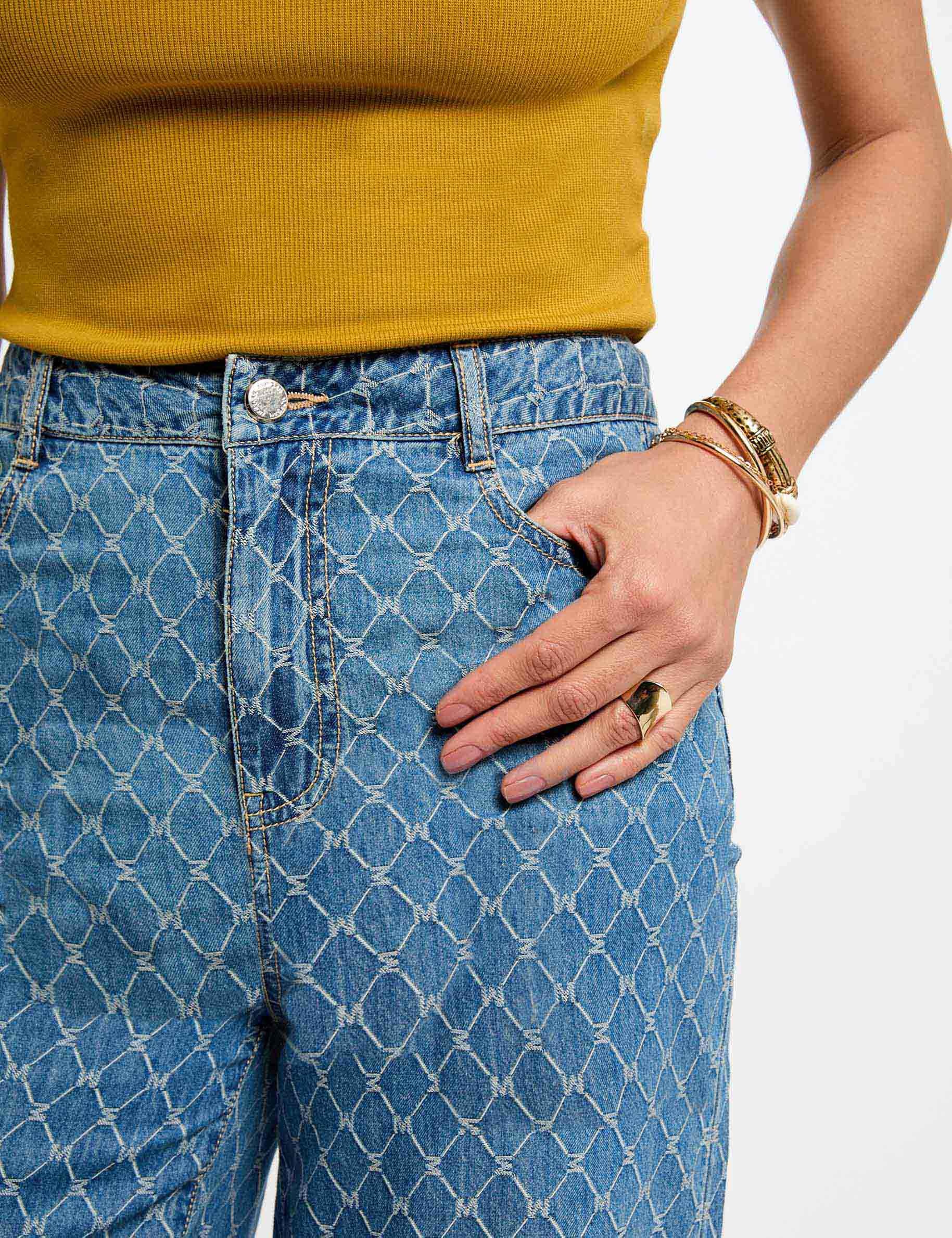 vaquero pernera ancha denim stone mujer Vaquero pernera ancha denim stone mujer