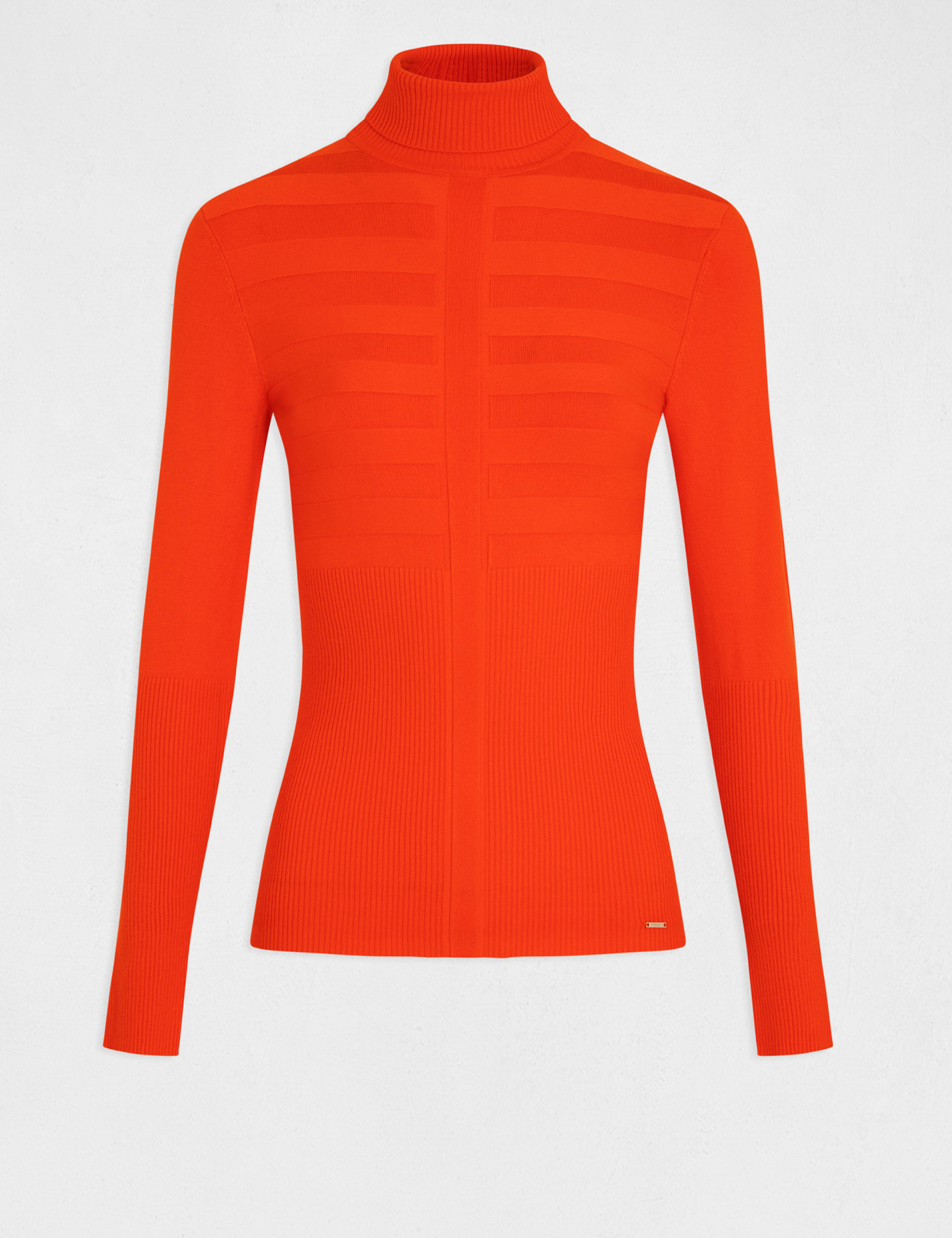jersey manga larga cuello de tortuga orange mujer Jersey manga larga cuello de tortuga orange mujer