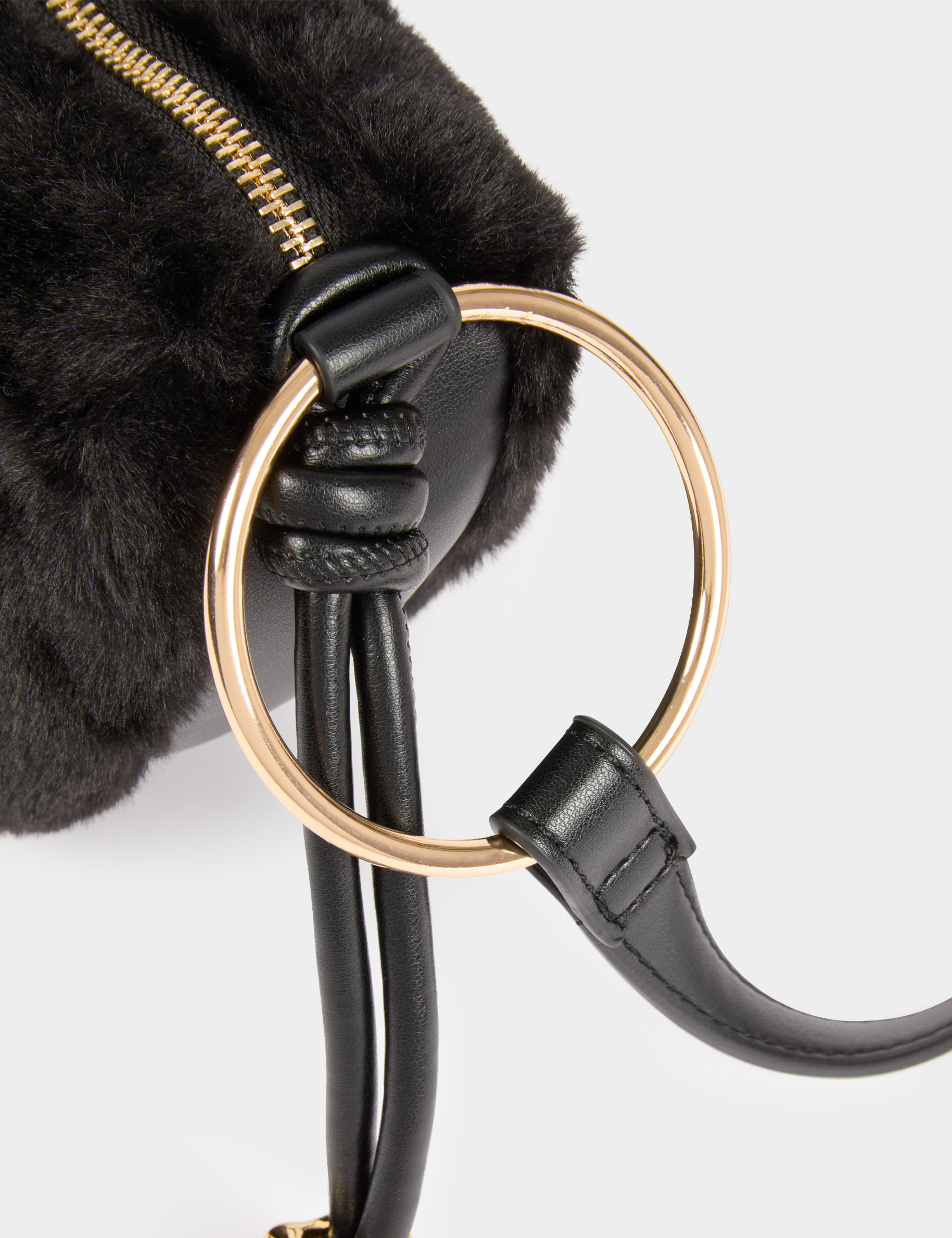 Bolso media luna negro mujer