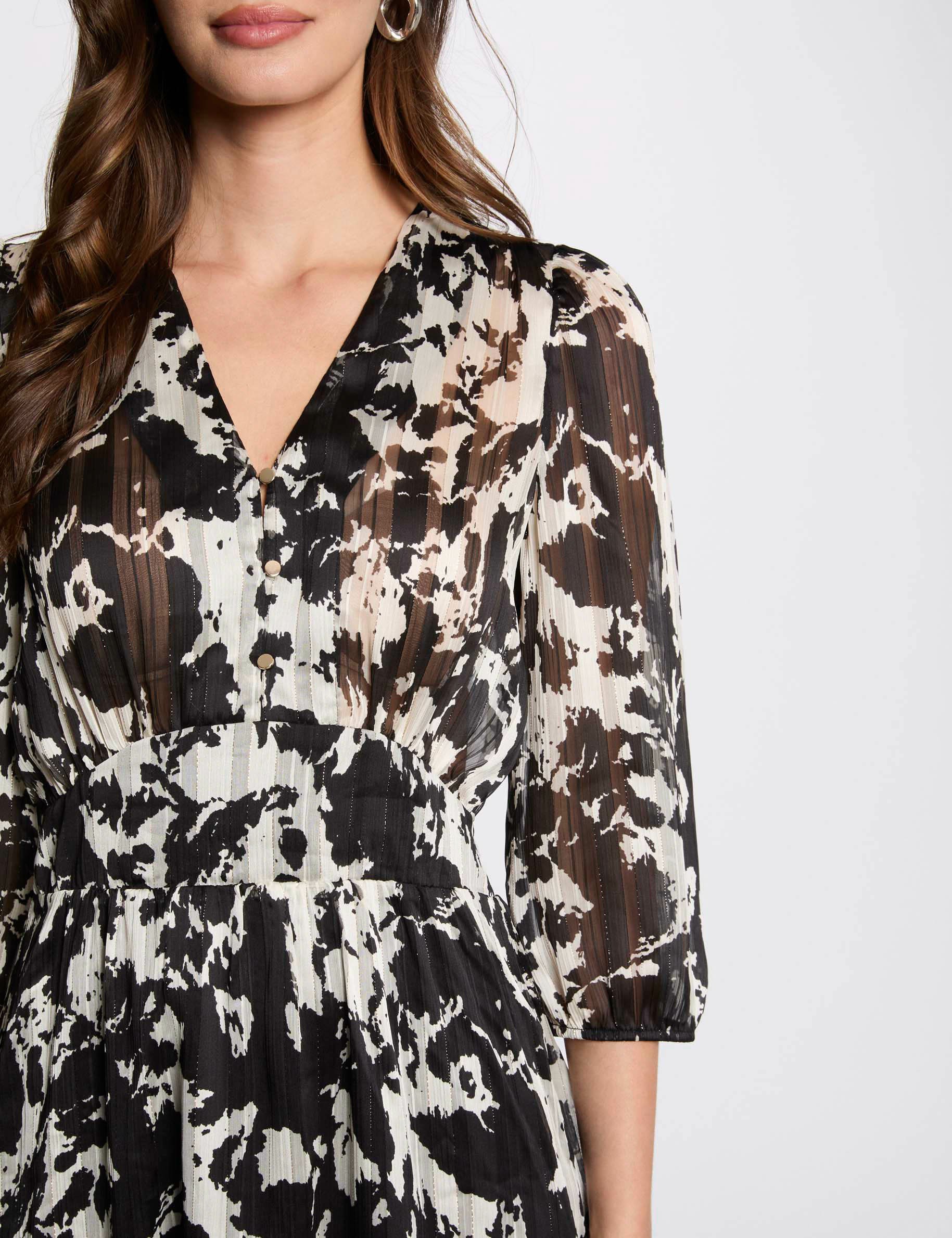 vestido evase estampado multicolor mujer Vestido evasé estampado multicolor mujer