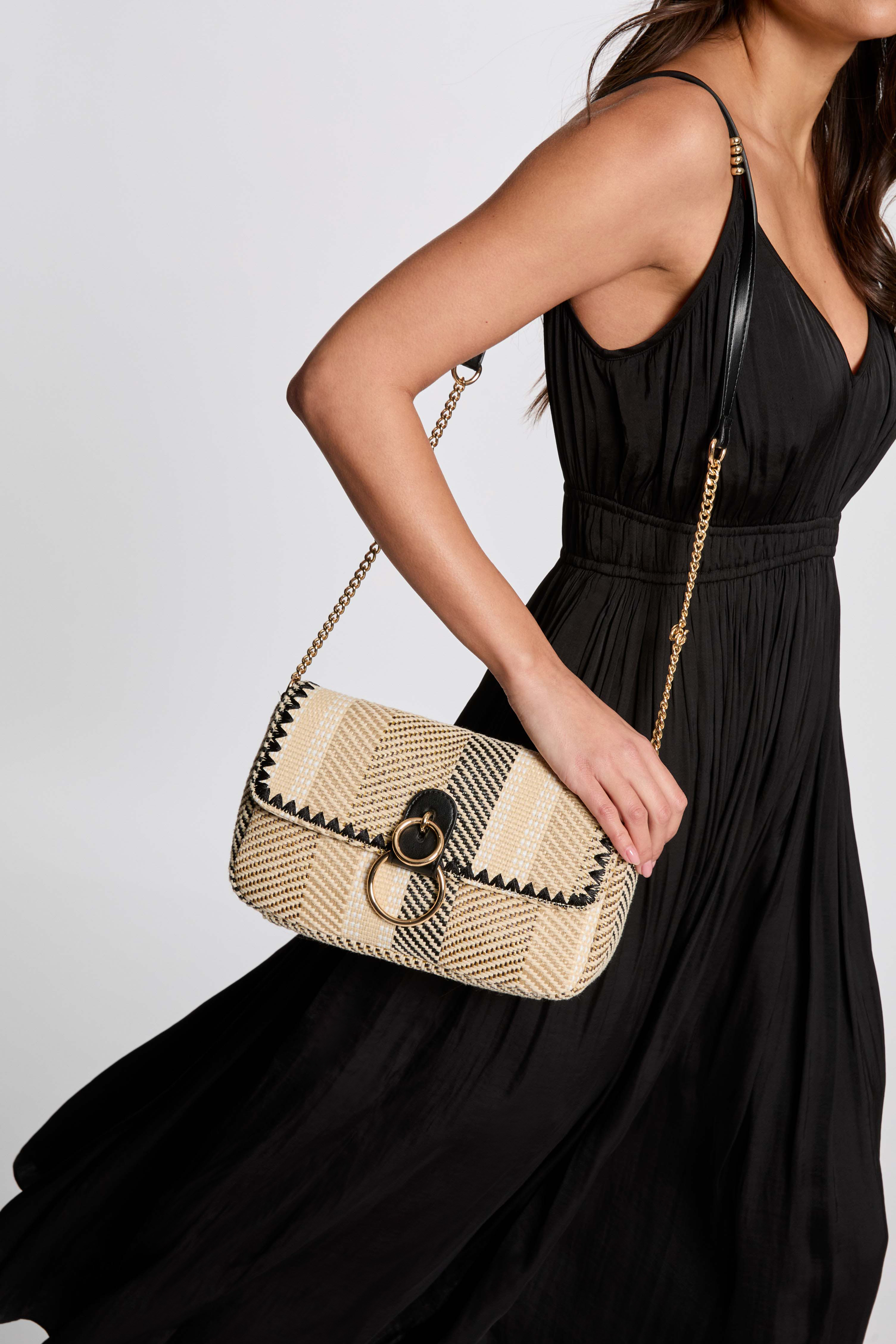 bolso efecto trenzado multicolor mujer Bolso efecto trenzado multicolor mujer