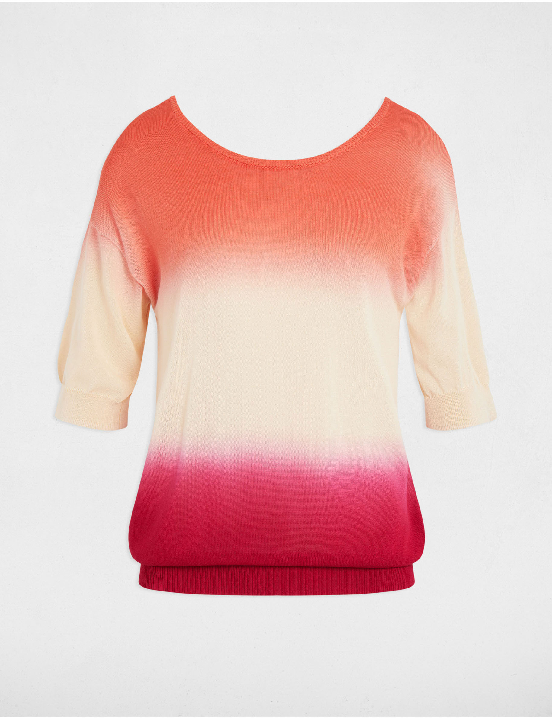 Jersey manga 3/4 estampado multicolor mujer